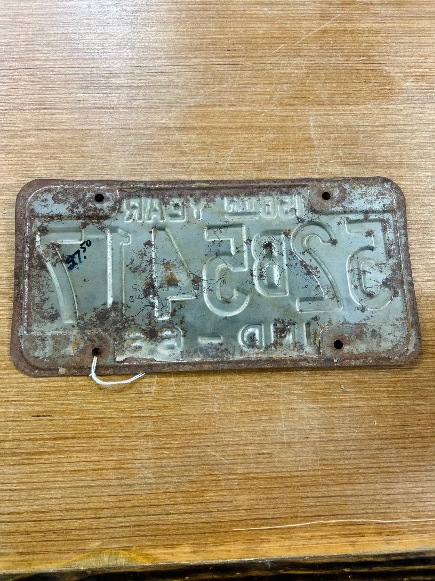 Vintage 1966 Indiana 150th Year Metal License Plate