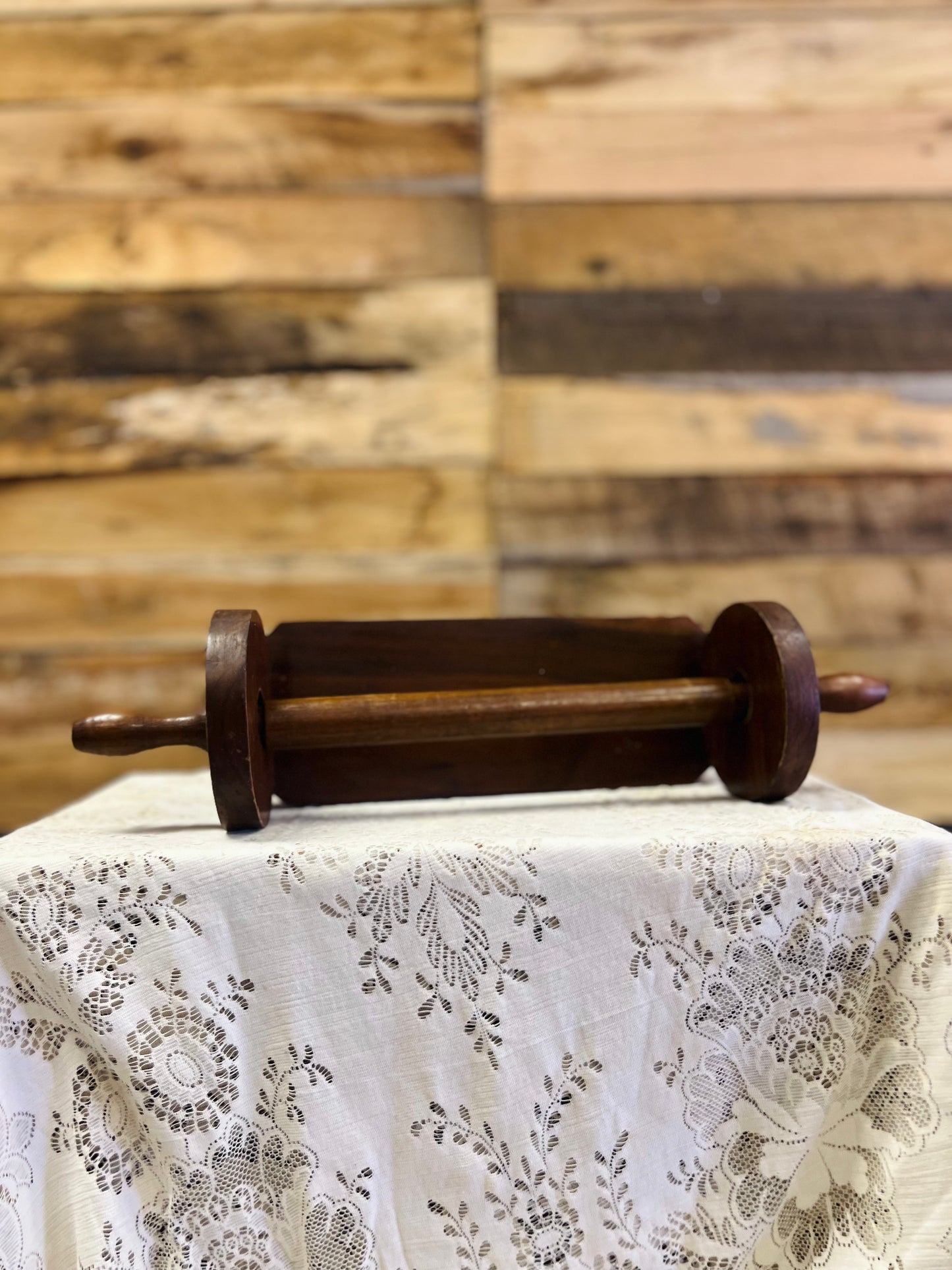 Vintage Wooden Wall Mount Paper Towl Holder