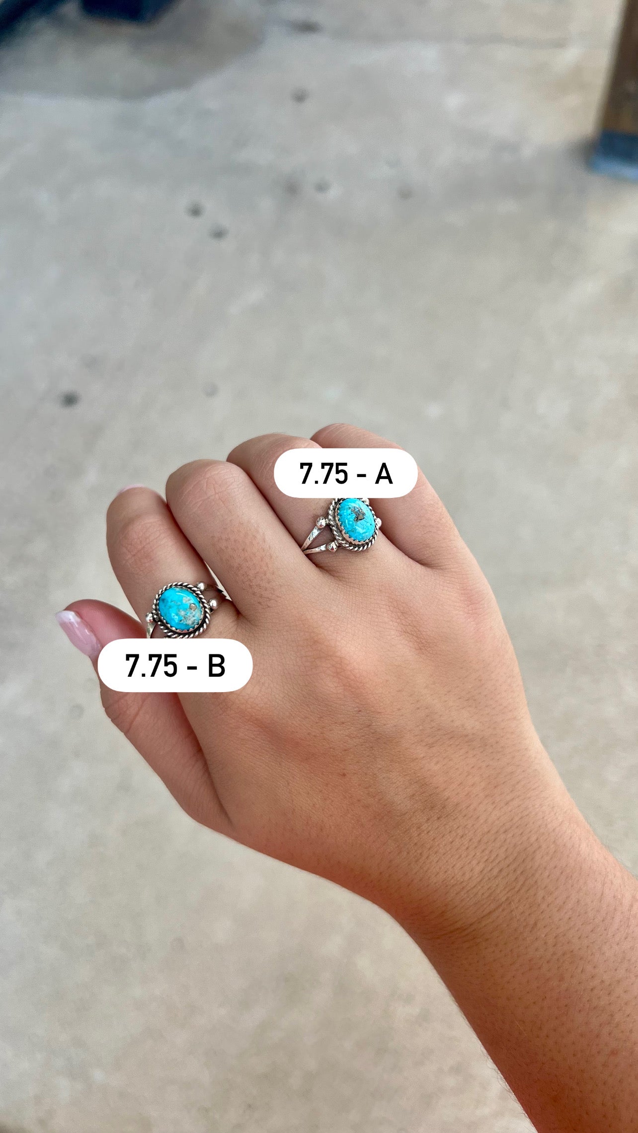 The Lainey Genuine Turquoise Sterling Silver Ring