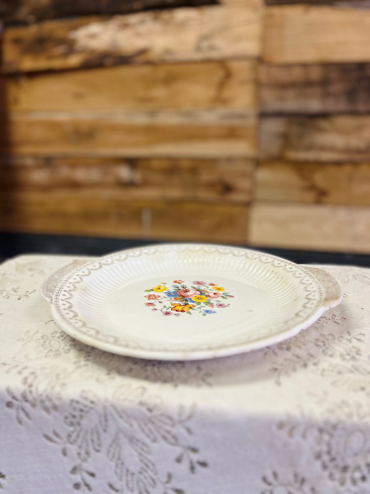 Vintage Floral Tray