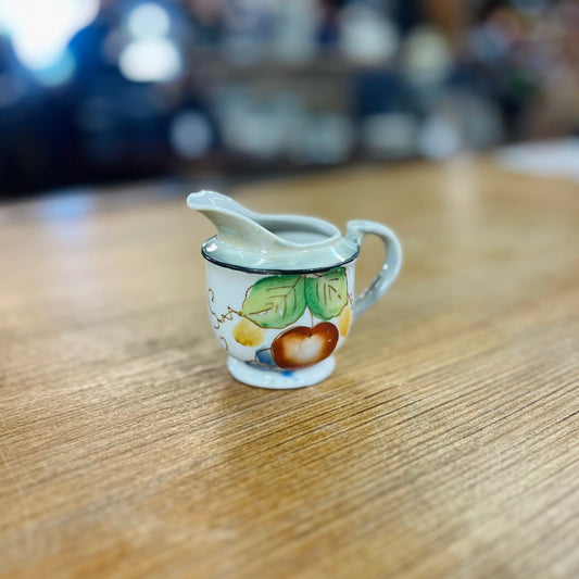 Vintage Ceramic Fruit Design Mini Pitcher