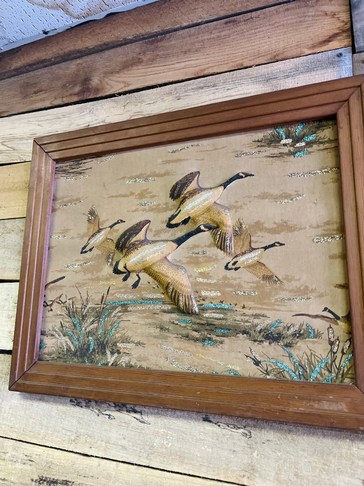 Vintage 3D Flying Geese Frame
