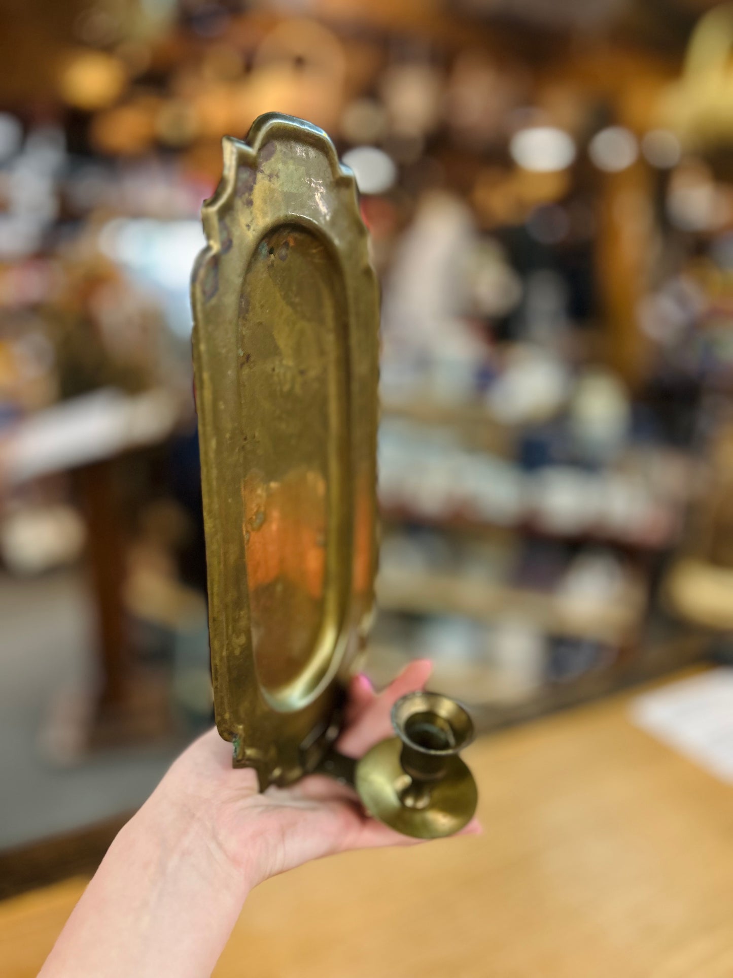 Solid Brass Wall Sconce Candle Holder