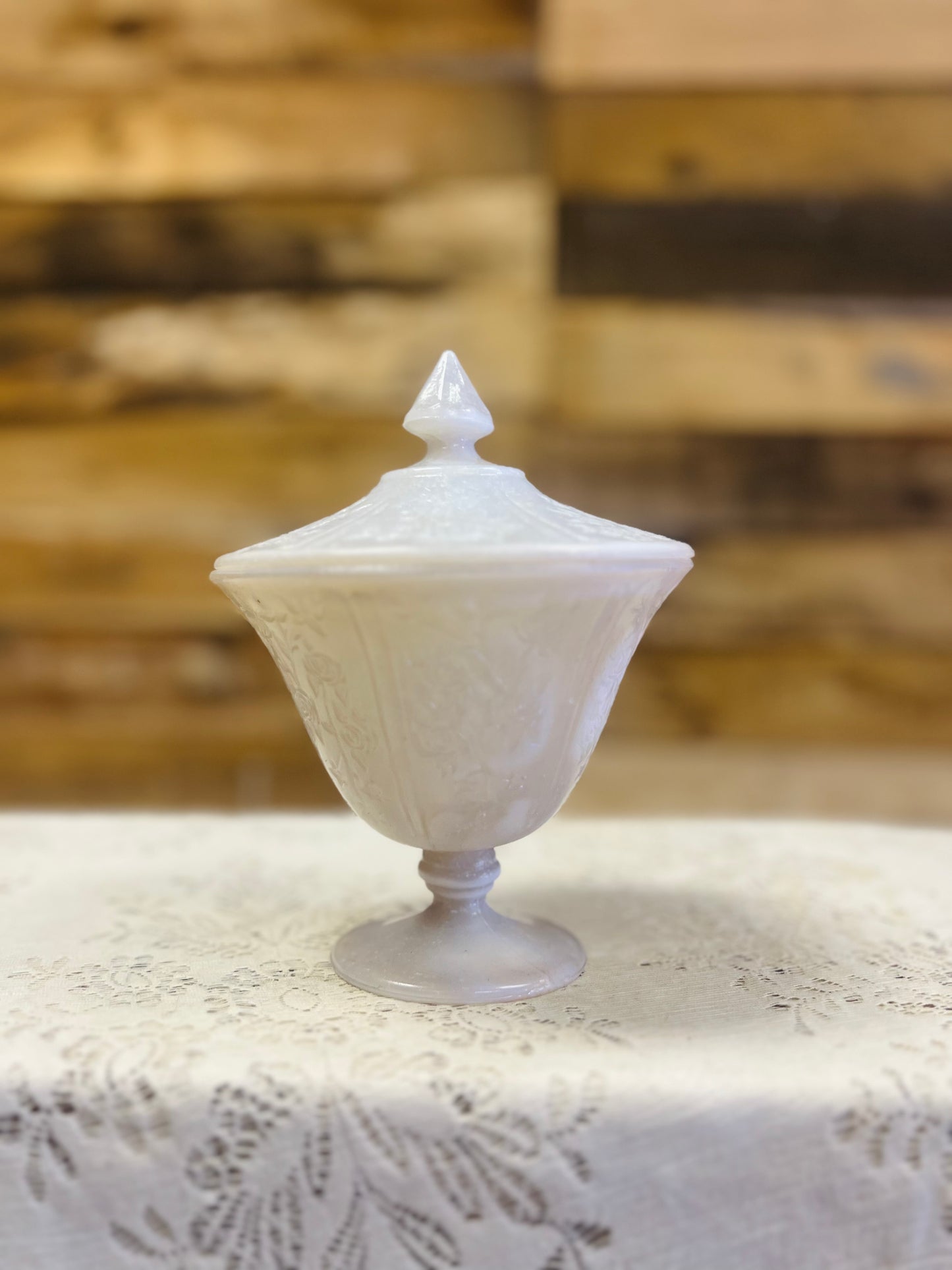 Vintage White Candy Dish