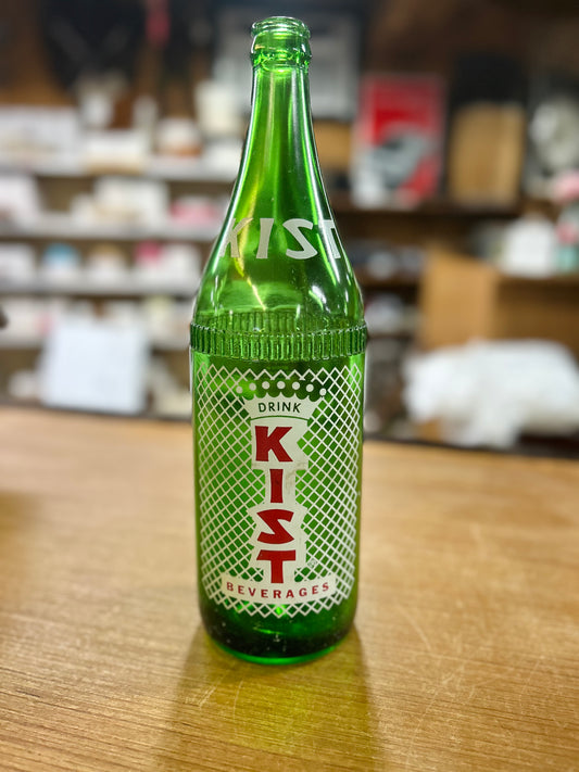 Vintage Kist Beverages Green Glass Bottle