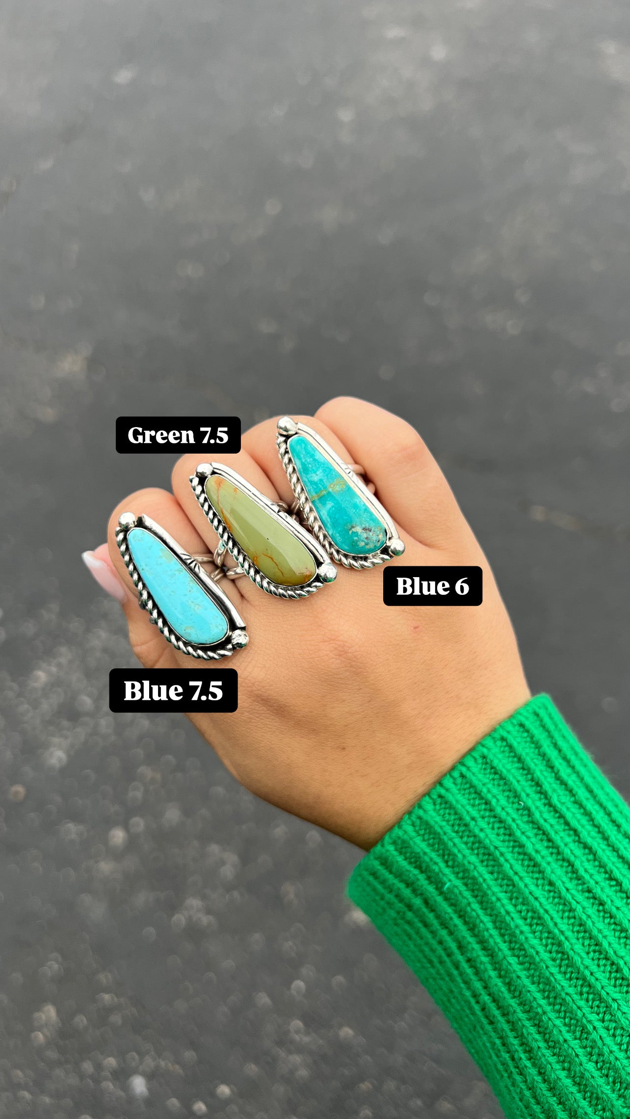 The Olivia Authentic Turquoise and Sterling Silver Statement Ring