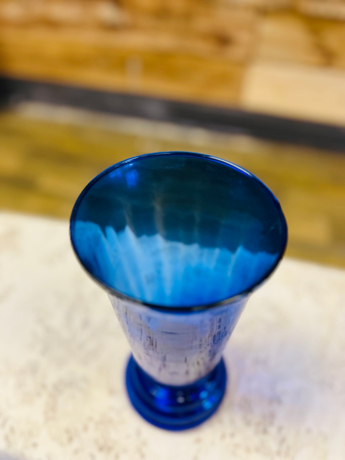 Vintage Cobalt Blue Glass Vase