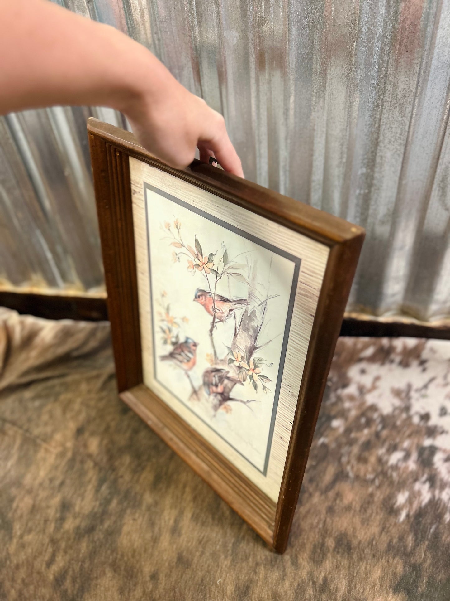 Vintage Bird Paul Whitney Hunter Framed Picture