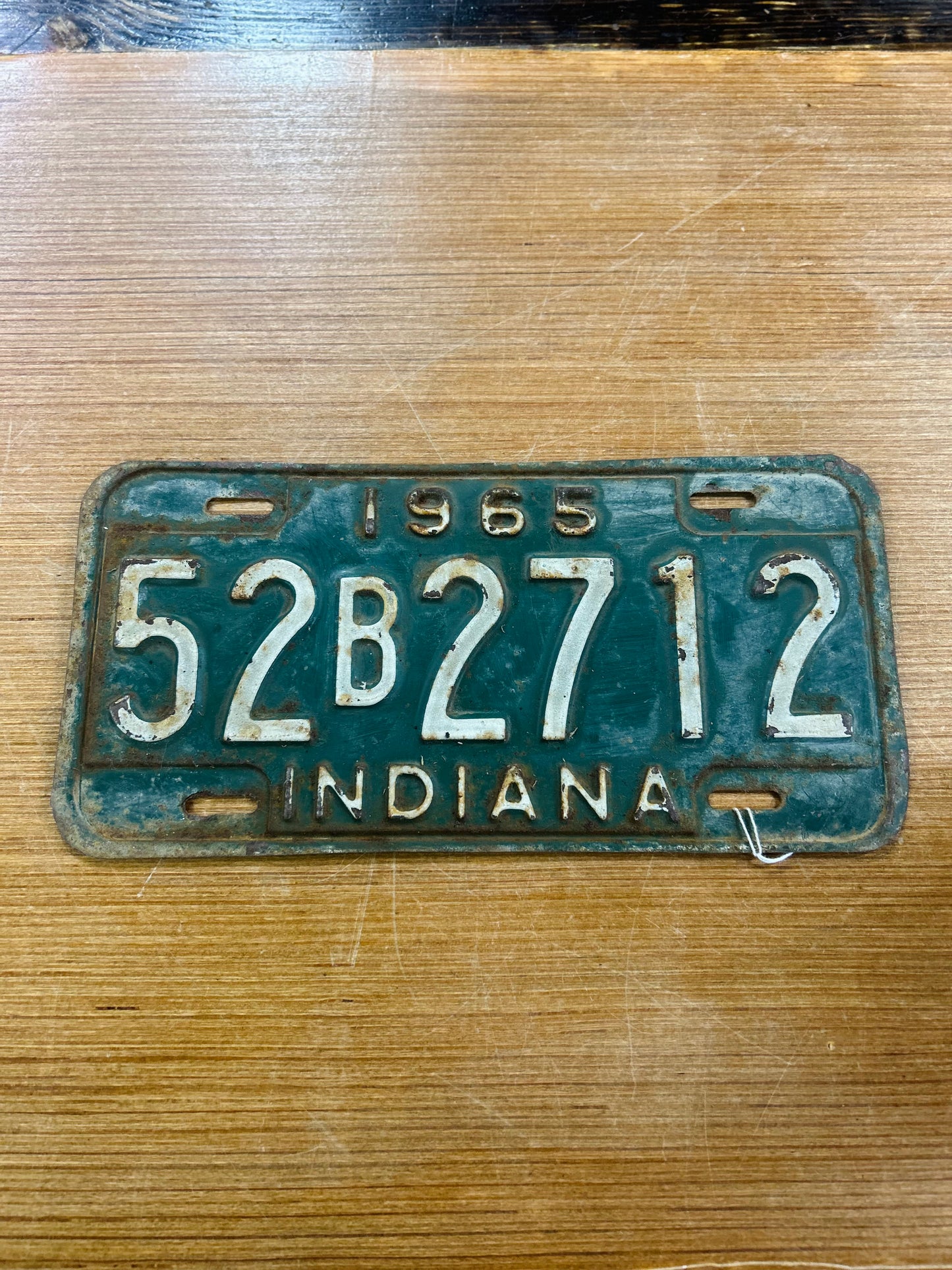 Vintage 1965 Indiana Metal License Plate