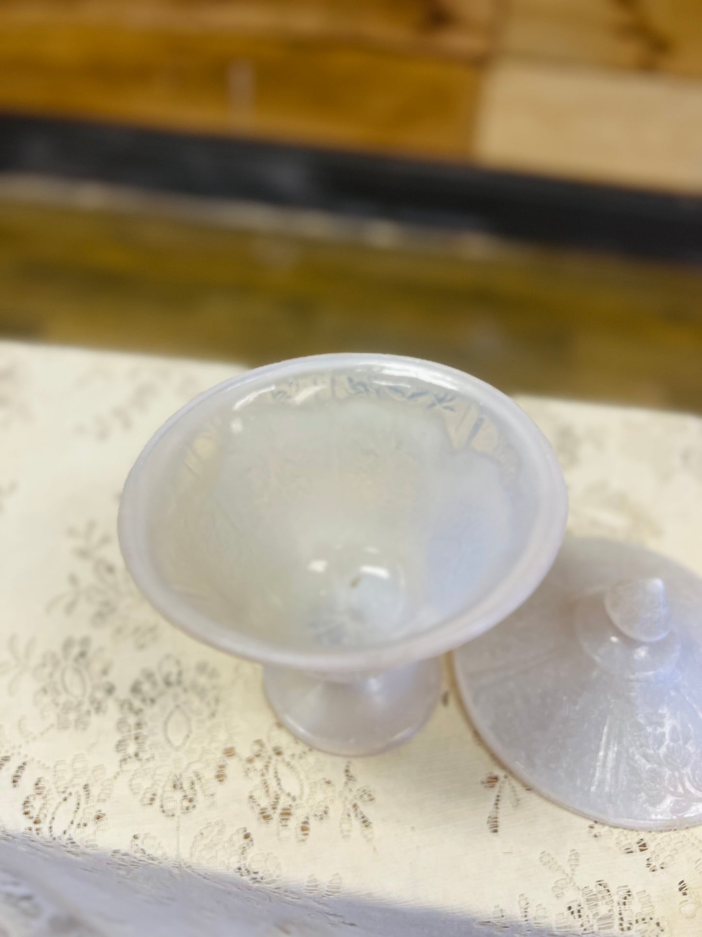 Vintage White Candy Dish