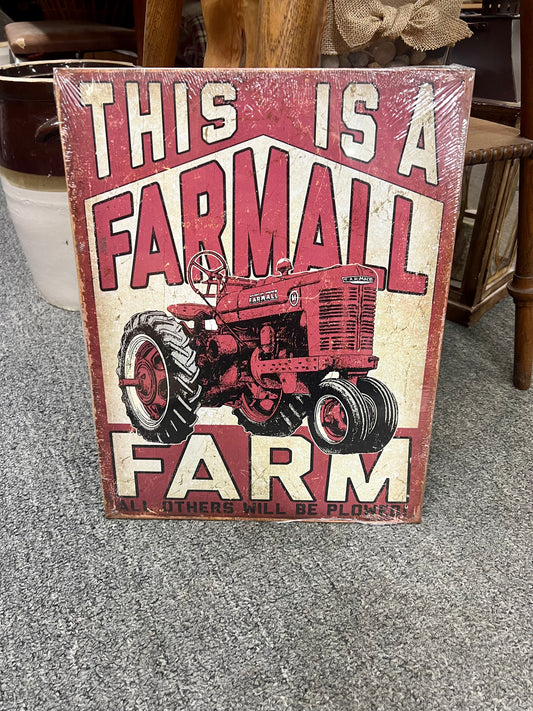 Farmall Farm Metal Sign