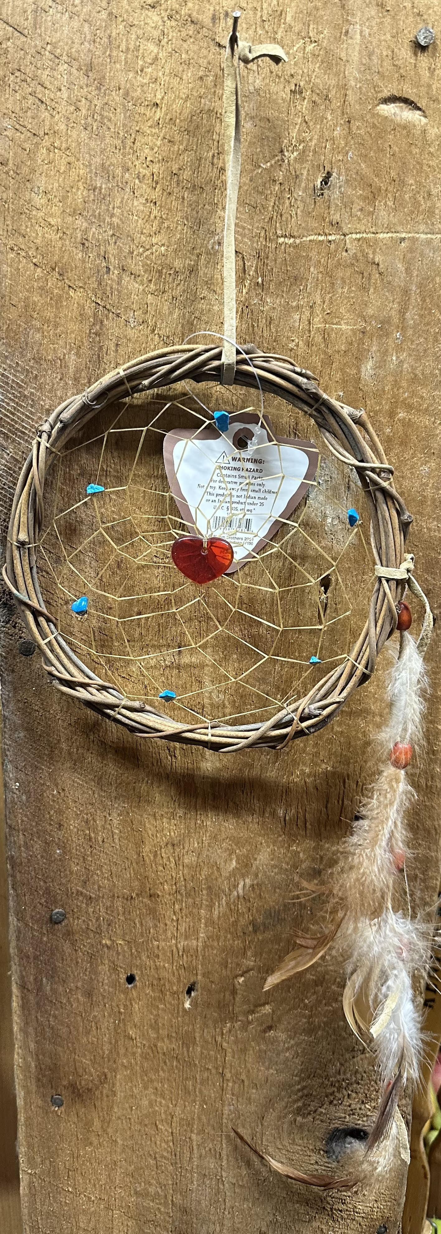 Dream Catcher with Turquoise Nuggets and Stone Totem