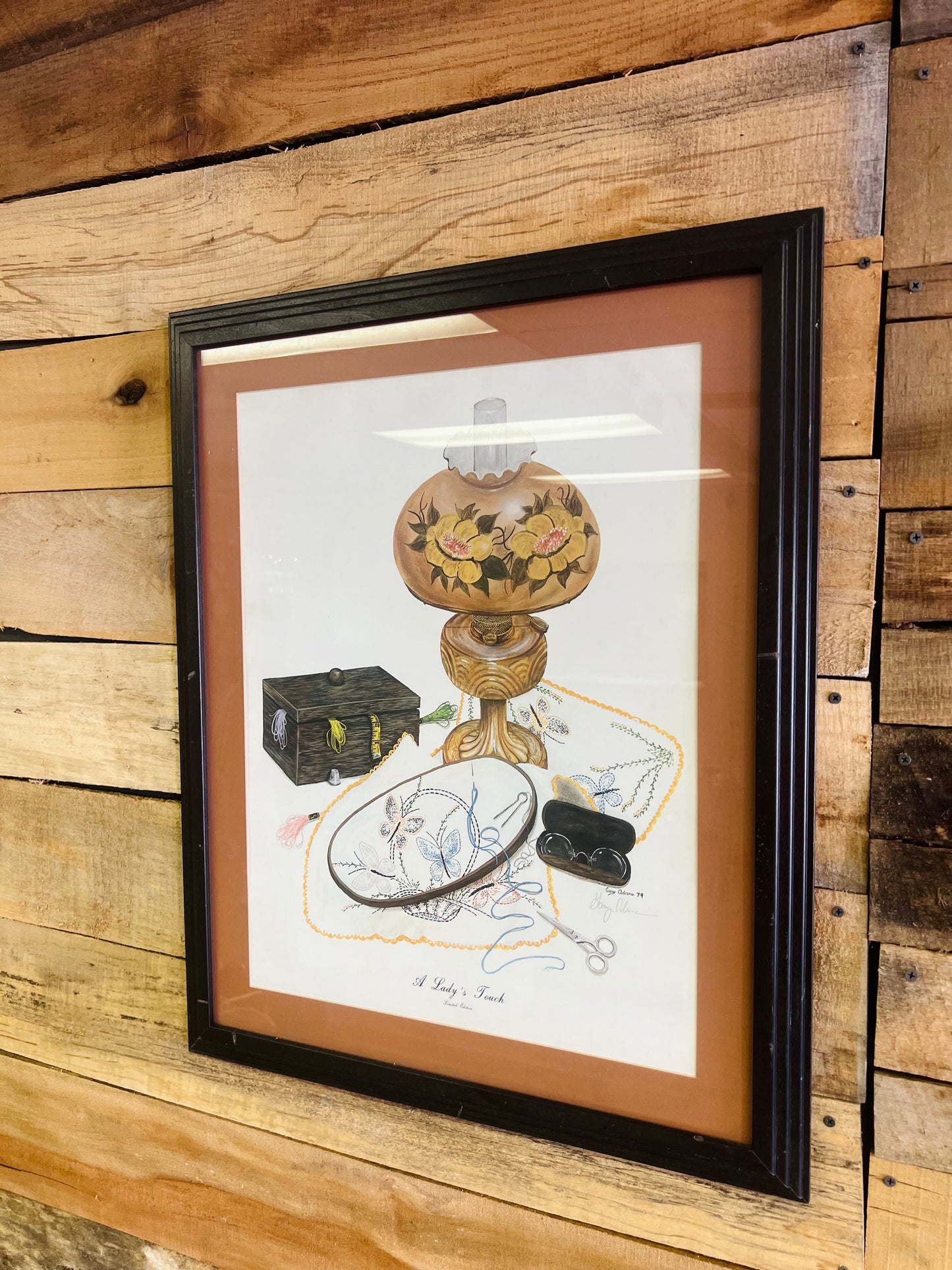 Vintage ''A Lady's Touch'' Frame By a Kentucky Artist