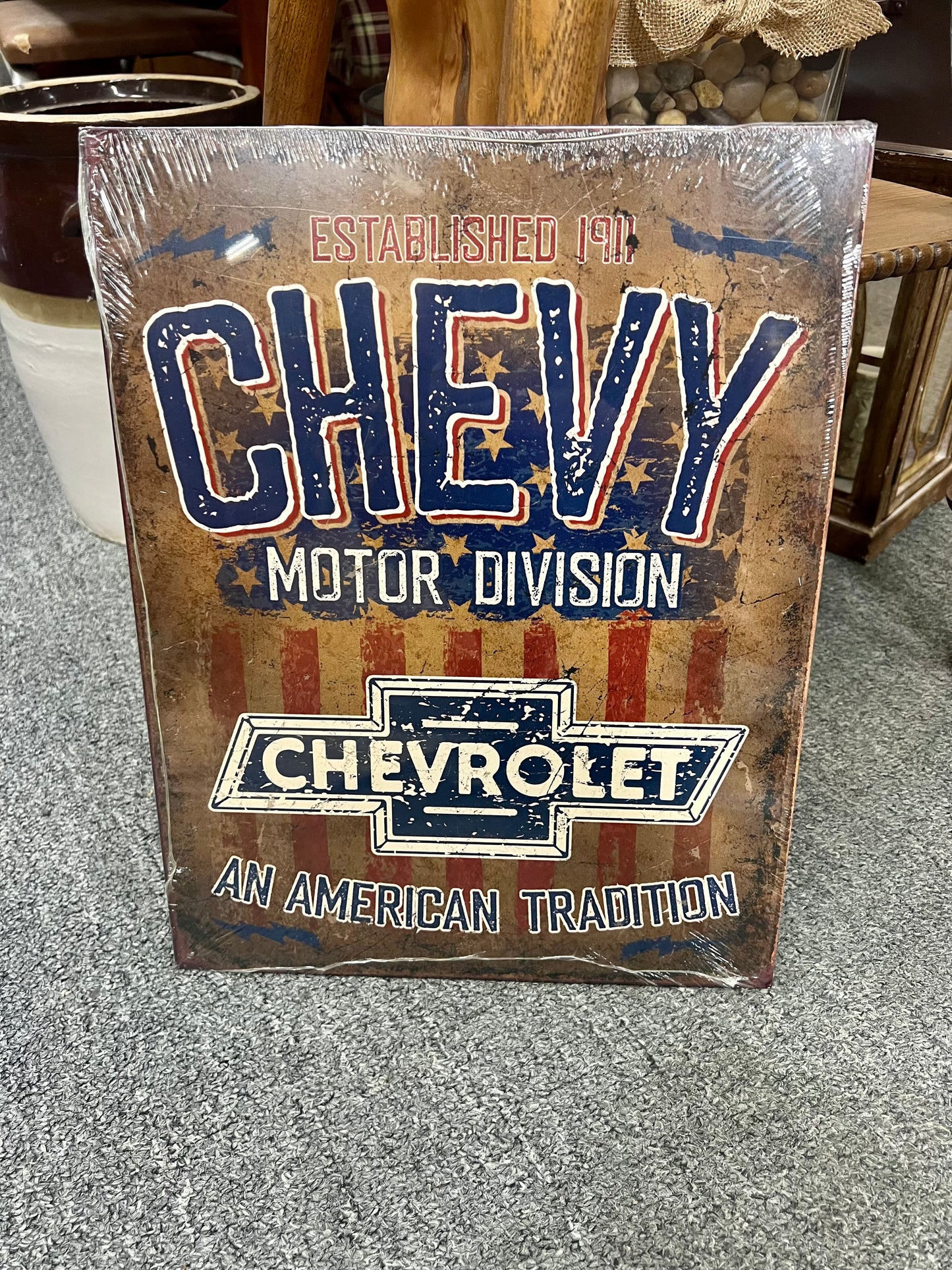 Chevy Motor Division An American Tradition Metal Sign