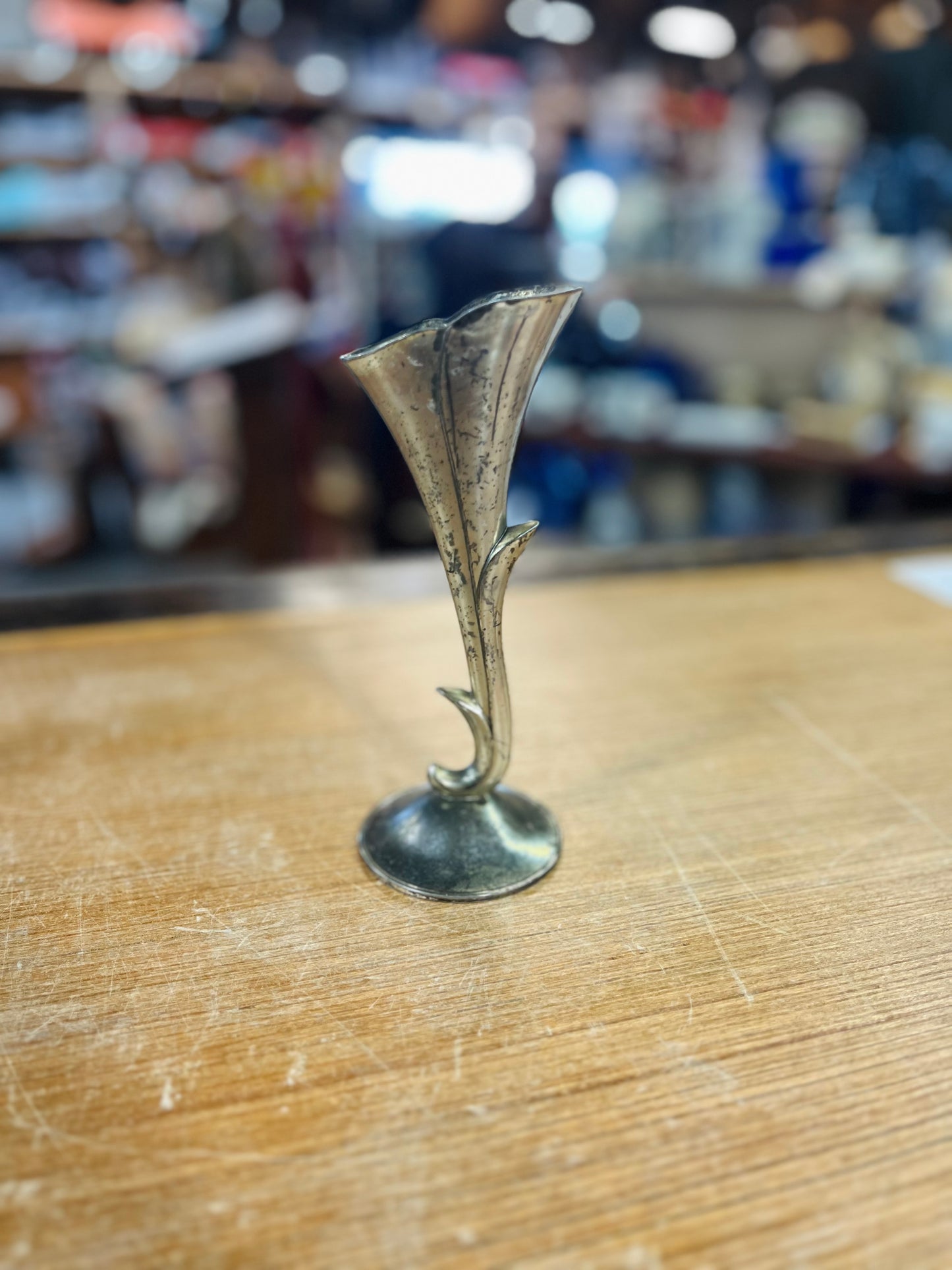 Vintage Metal Bud Vase