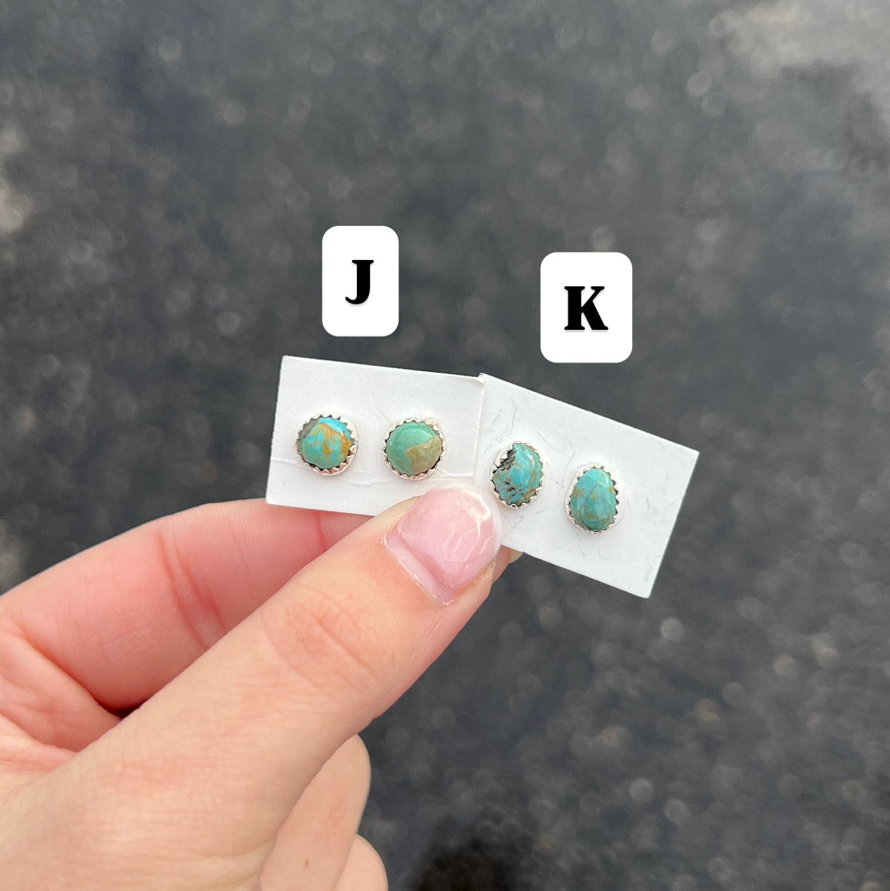 Genuine Emerald Valley Turquoise Studs