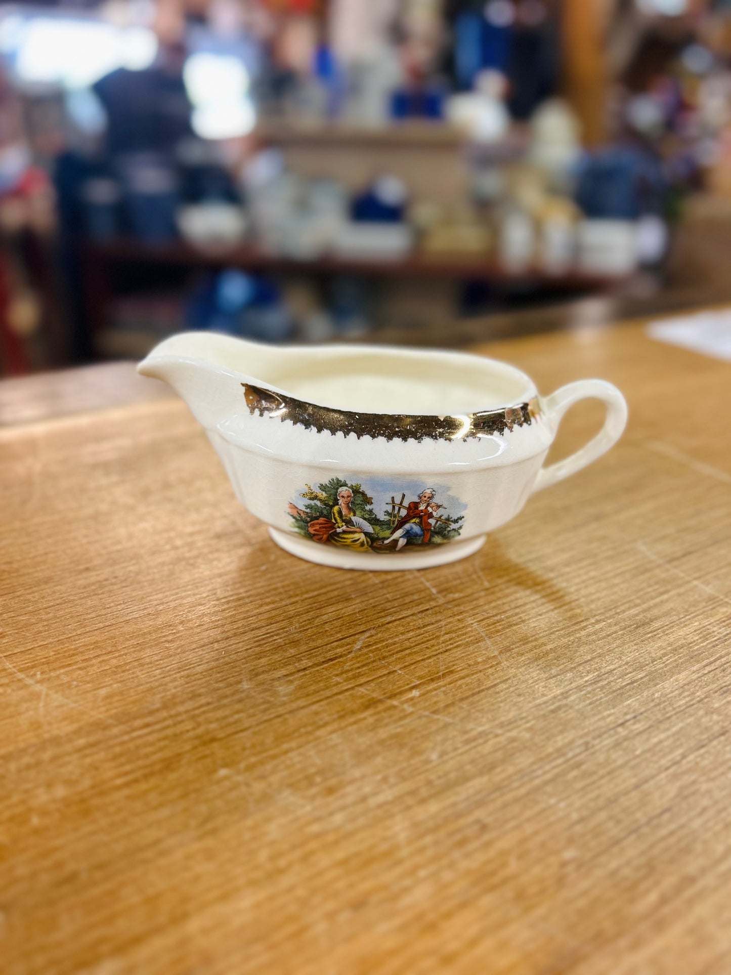Vintage Crest-O-Gold Sabin Warranted 22k Gold Plated Gravy and Sugar Bowl