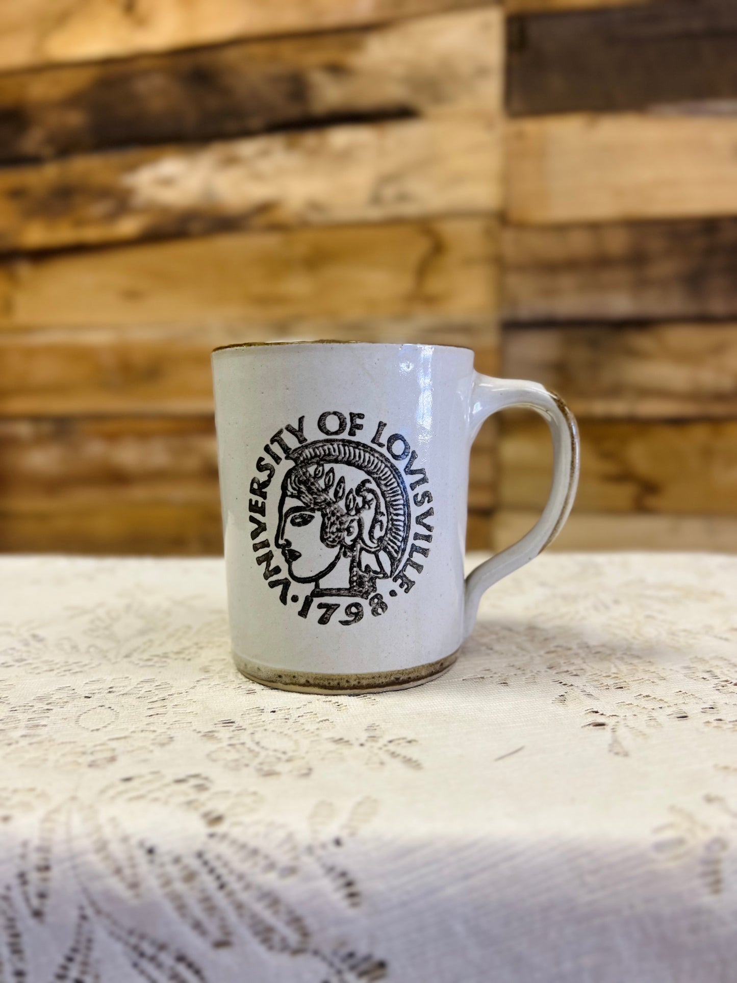 Vintage 1979- 1980 Lousiville Stoneware Ceramic Fundraising Donor Mug