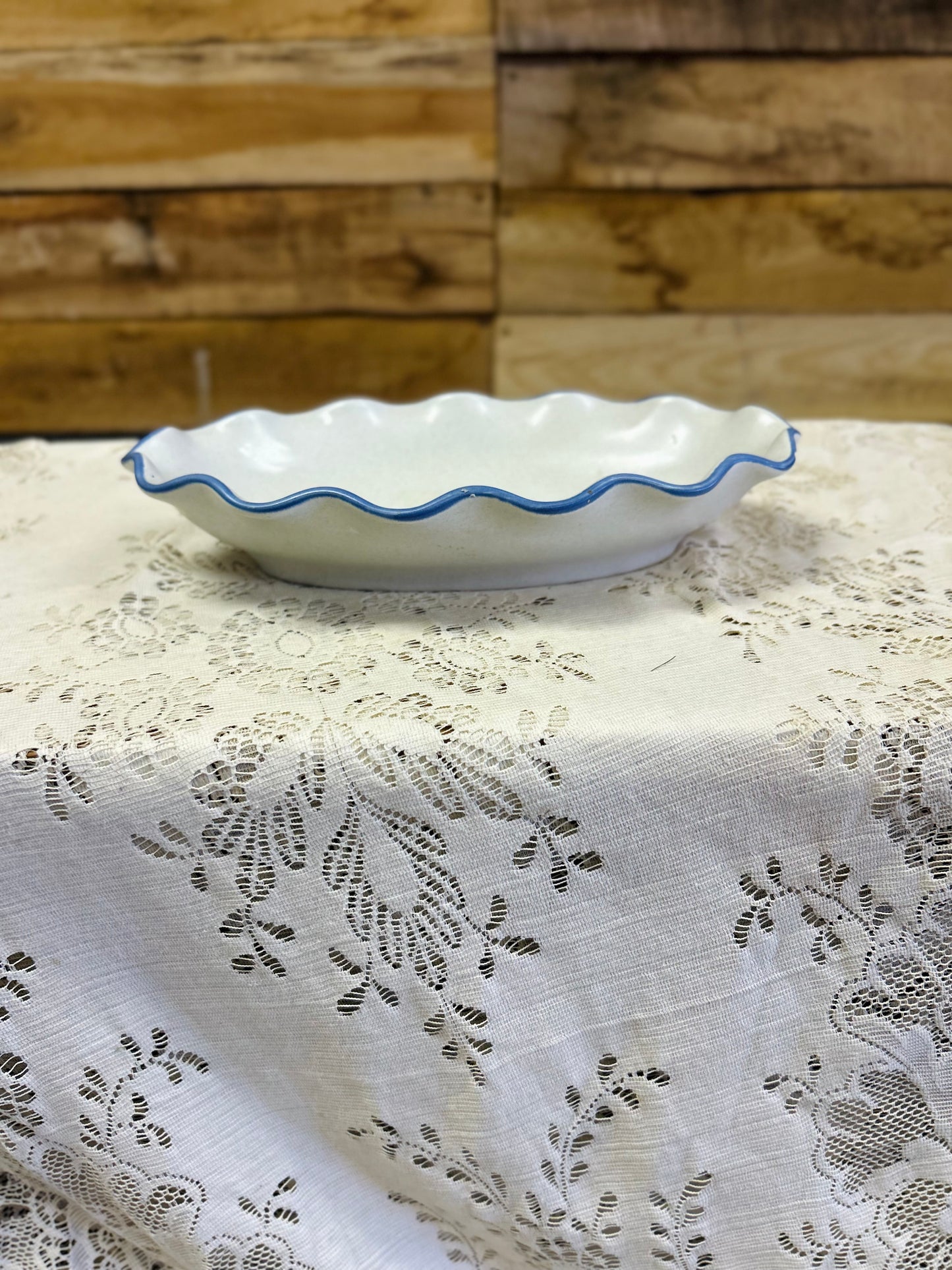 Vintage Blue Floral Pfaltzgraff Yorktowne Oval Relish Dish