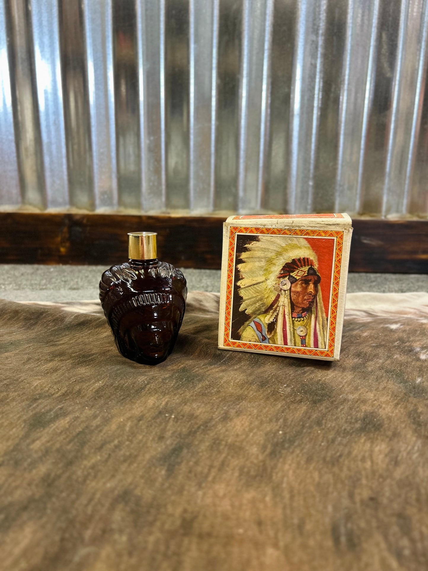Vintage Avon Indian Chieftain Decanter w/ box