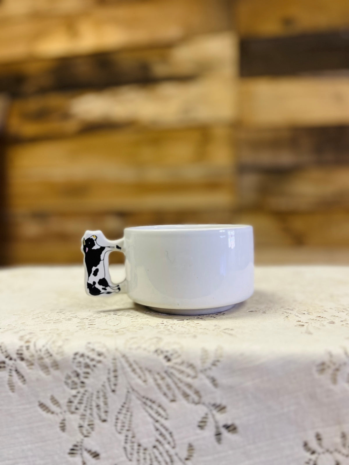 Vintage Cow Soup Mug