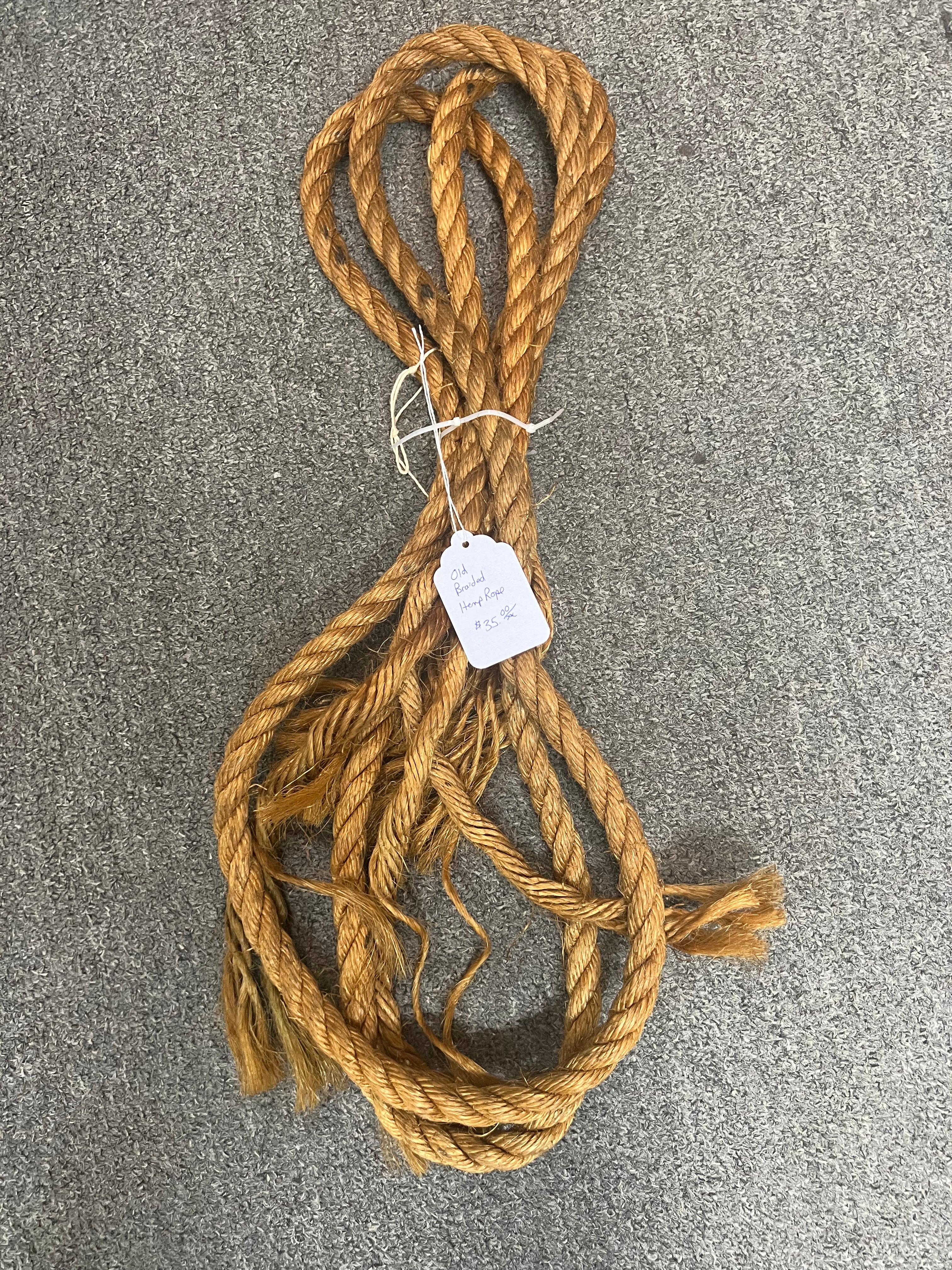 Large Hemp Rope Old Braided Hemp Rope Large – The Olde General Store