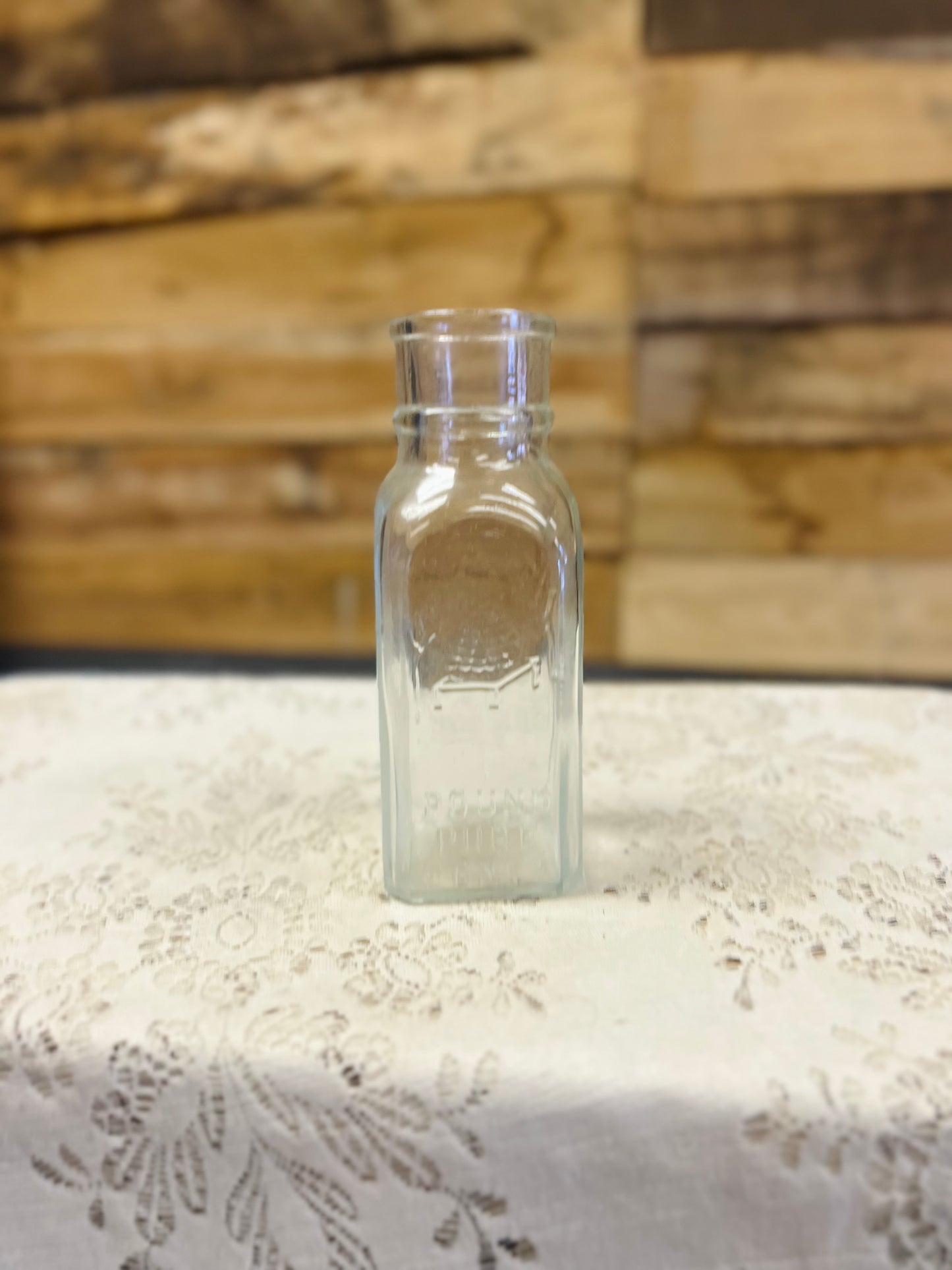 Vintage 1 lb Pure Honey Acres Bottle
