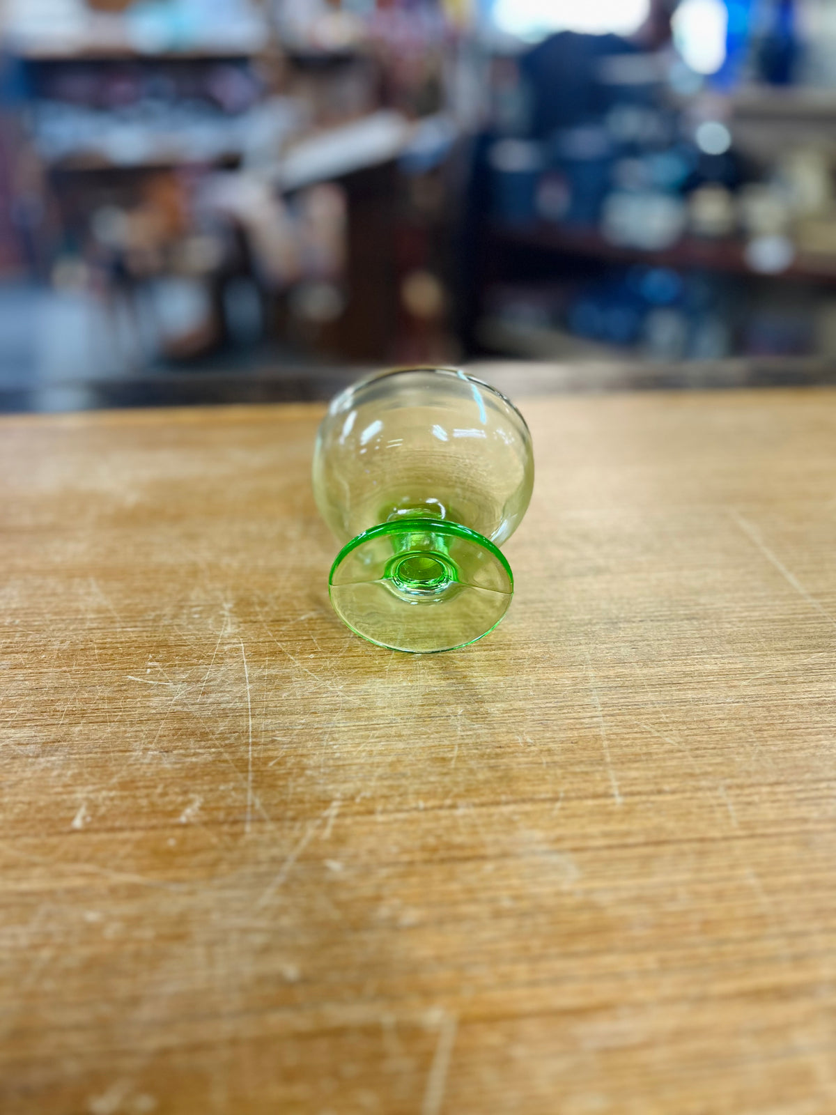 Vintage Uranium Glass Plain Sherbert Bowl