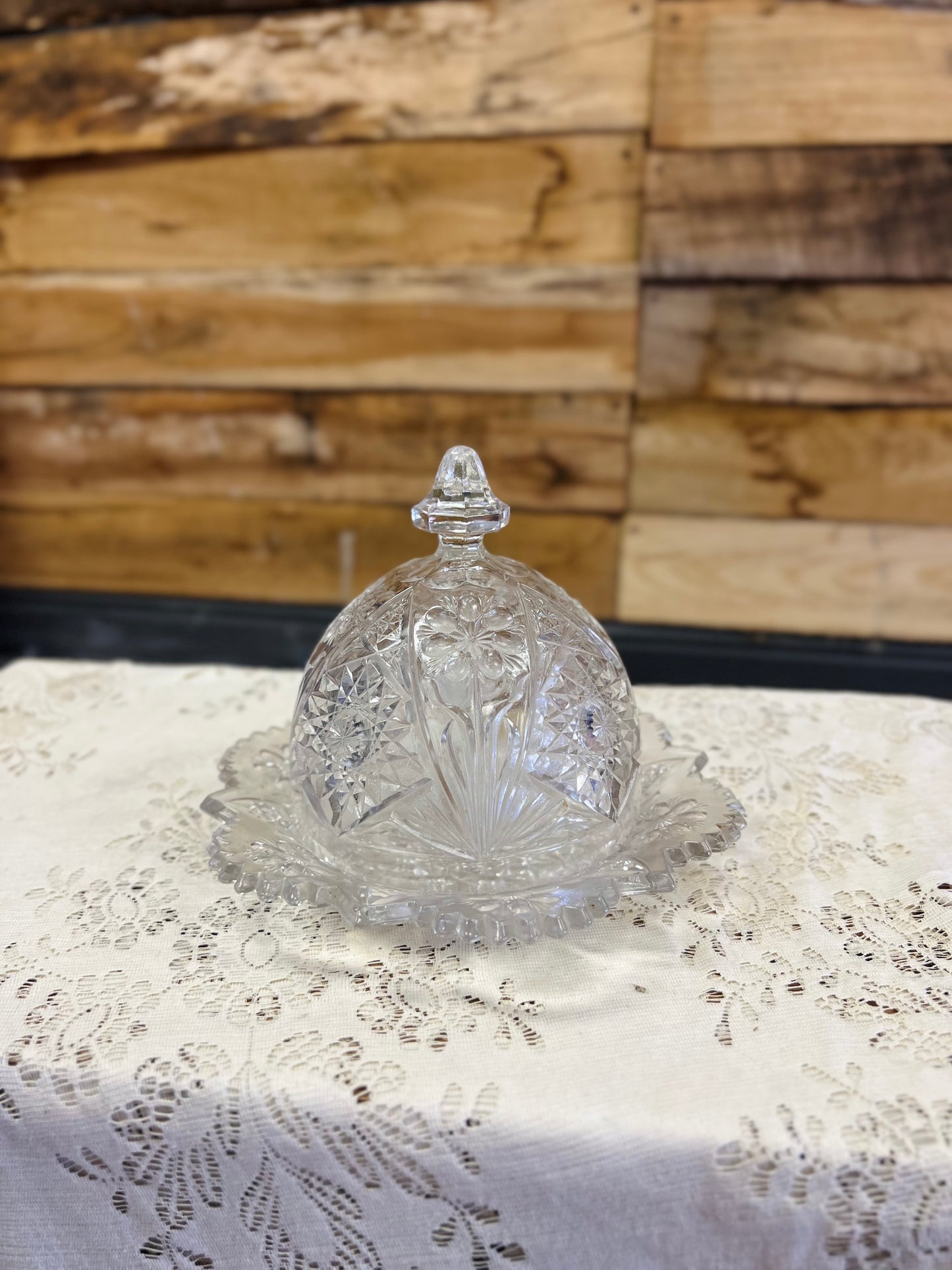 Vintage Imperial Glass La Rochelle Butter Dish