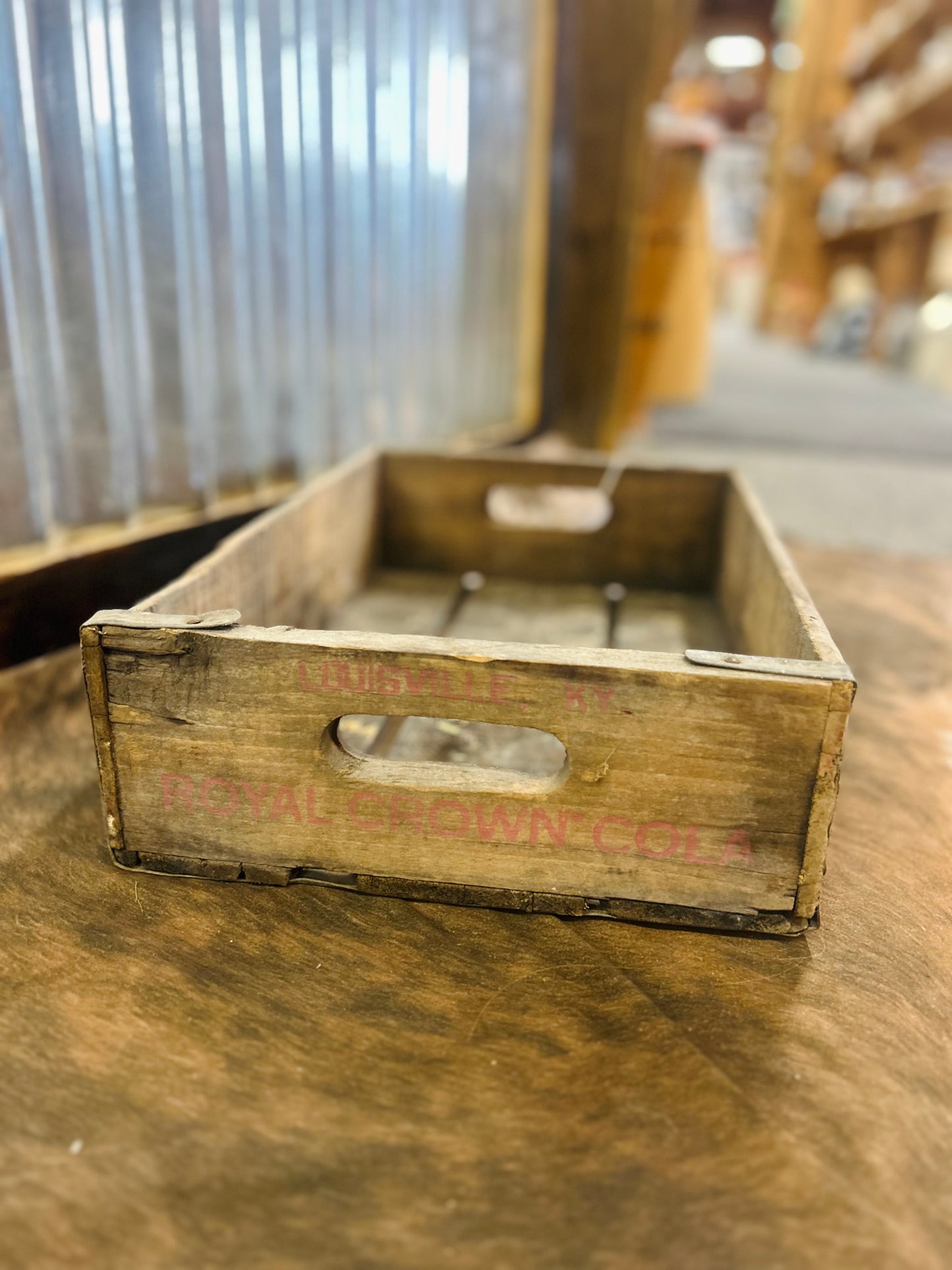 Vintage "RC" Royal Crown Cola Wood Crate Louisville, KY