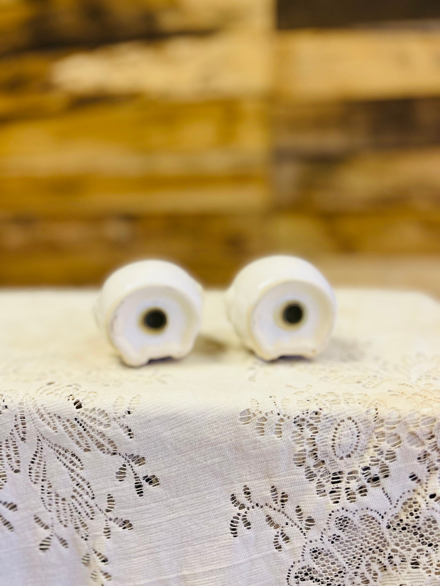 Vintage Ceramic Owl Salt and Pepper Shakers