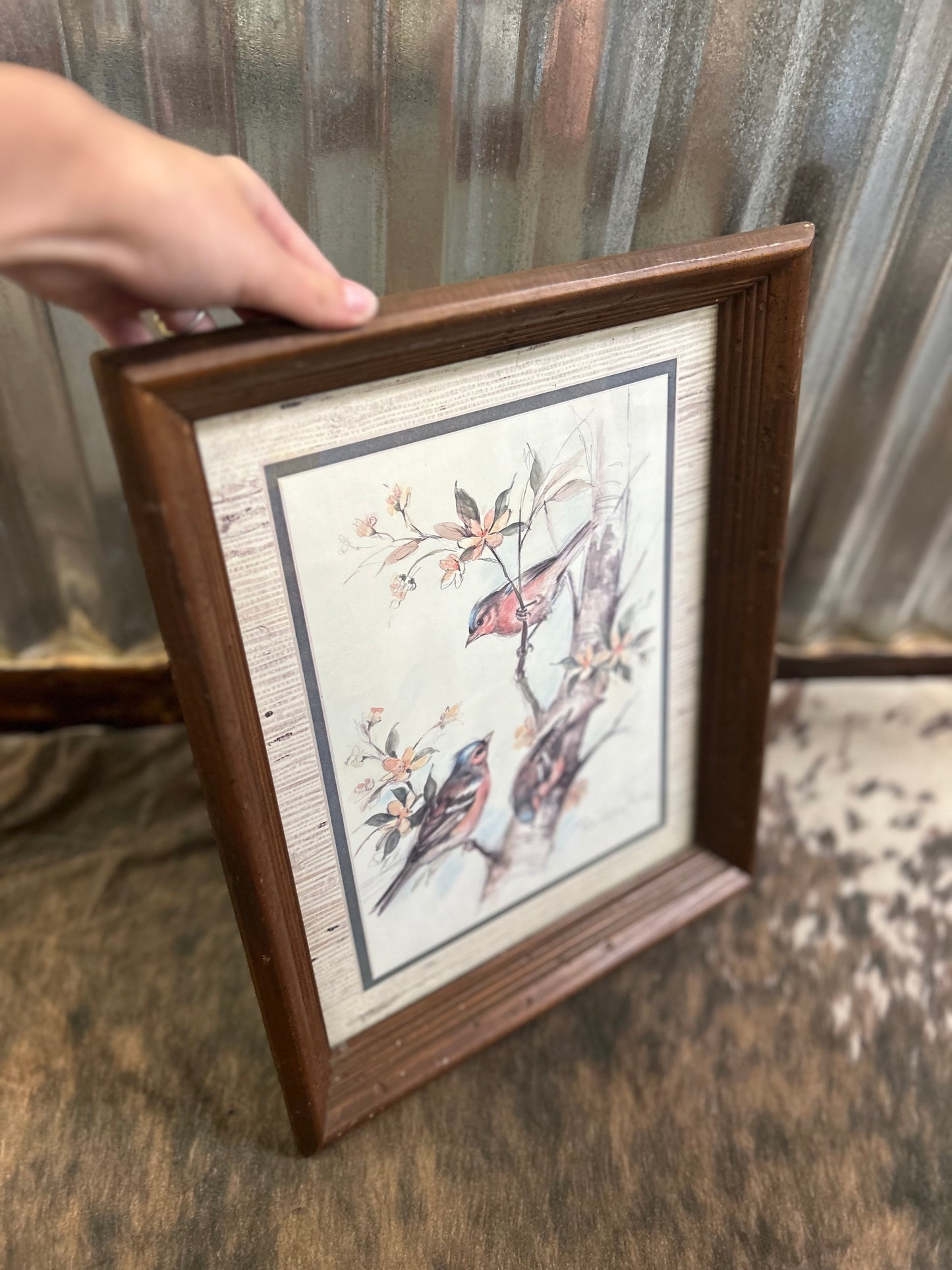 Vintage Bird Paul Whitney Hunter Framed Picture