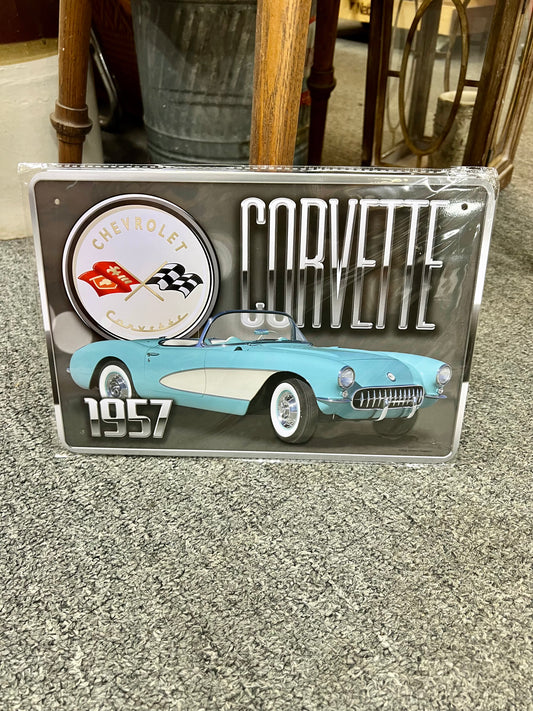 1957 Corvette Metal Sign
