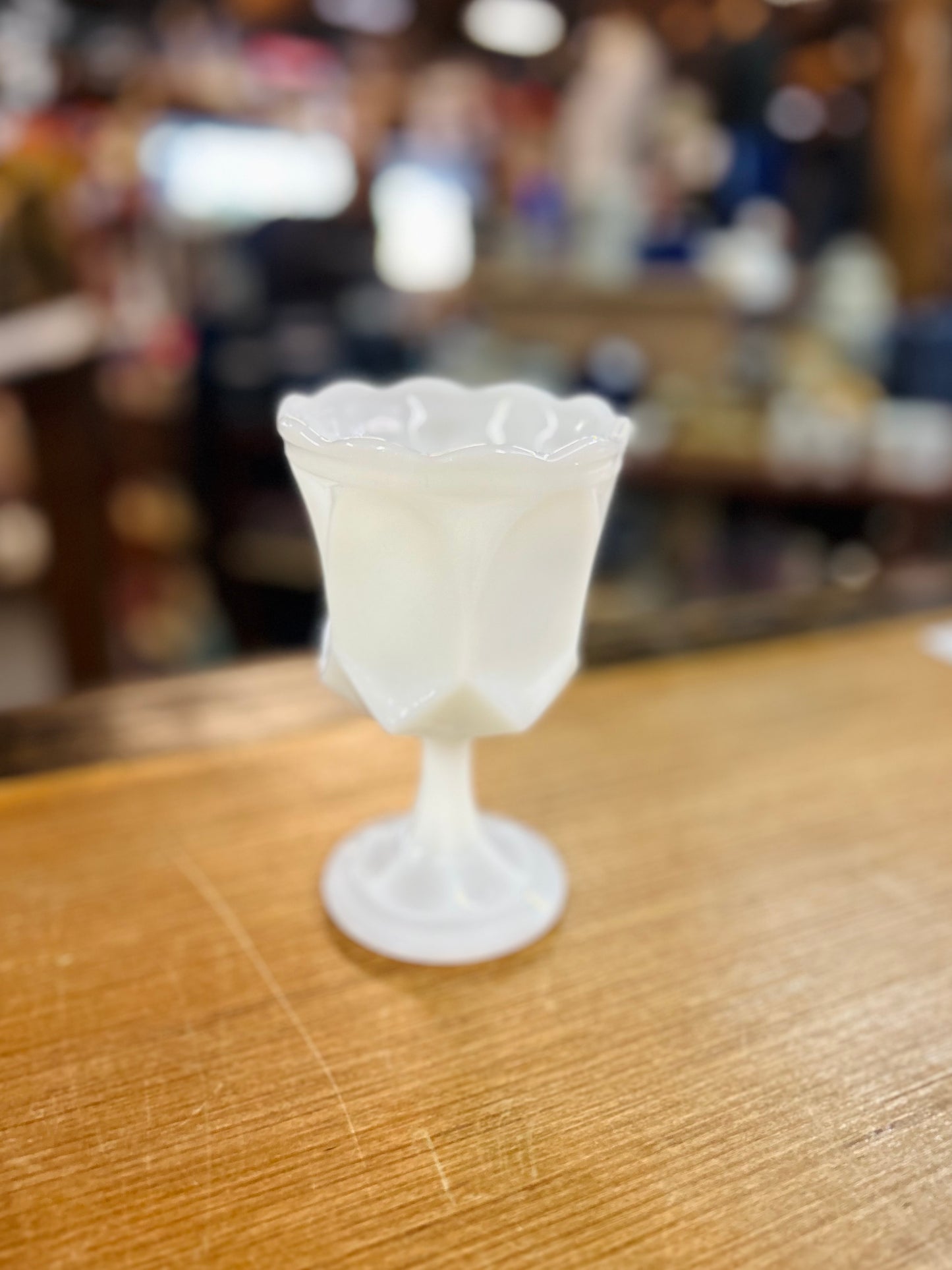 Vintage Milk Glass Goblet