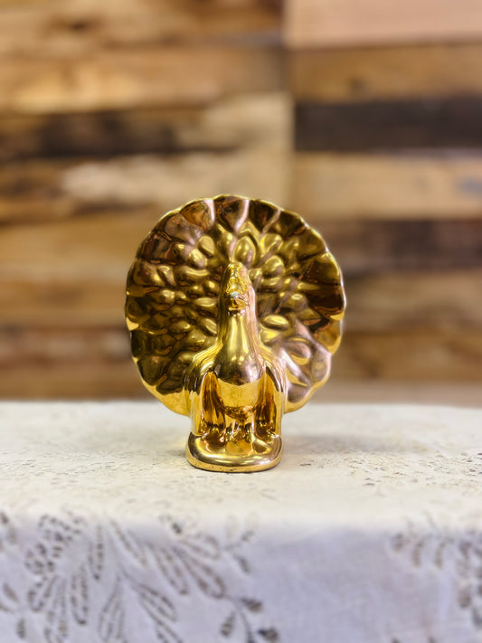 Vintage 22k Gold Turkey Wall Pocket
