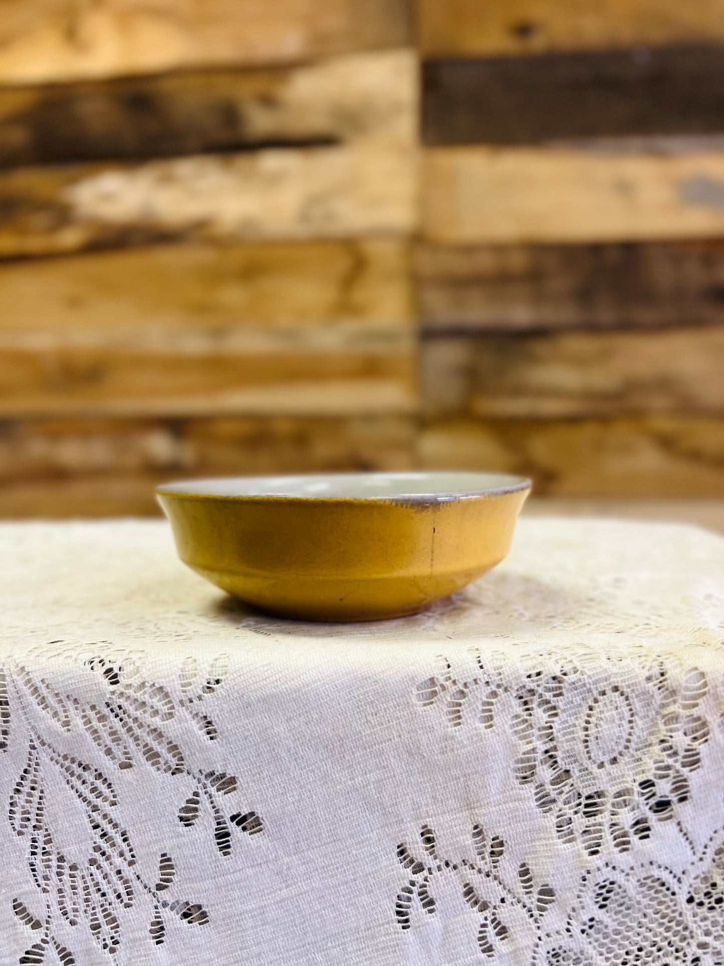 Vintage Franciscan Grey and Yellow Flower Bowl