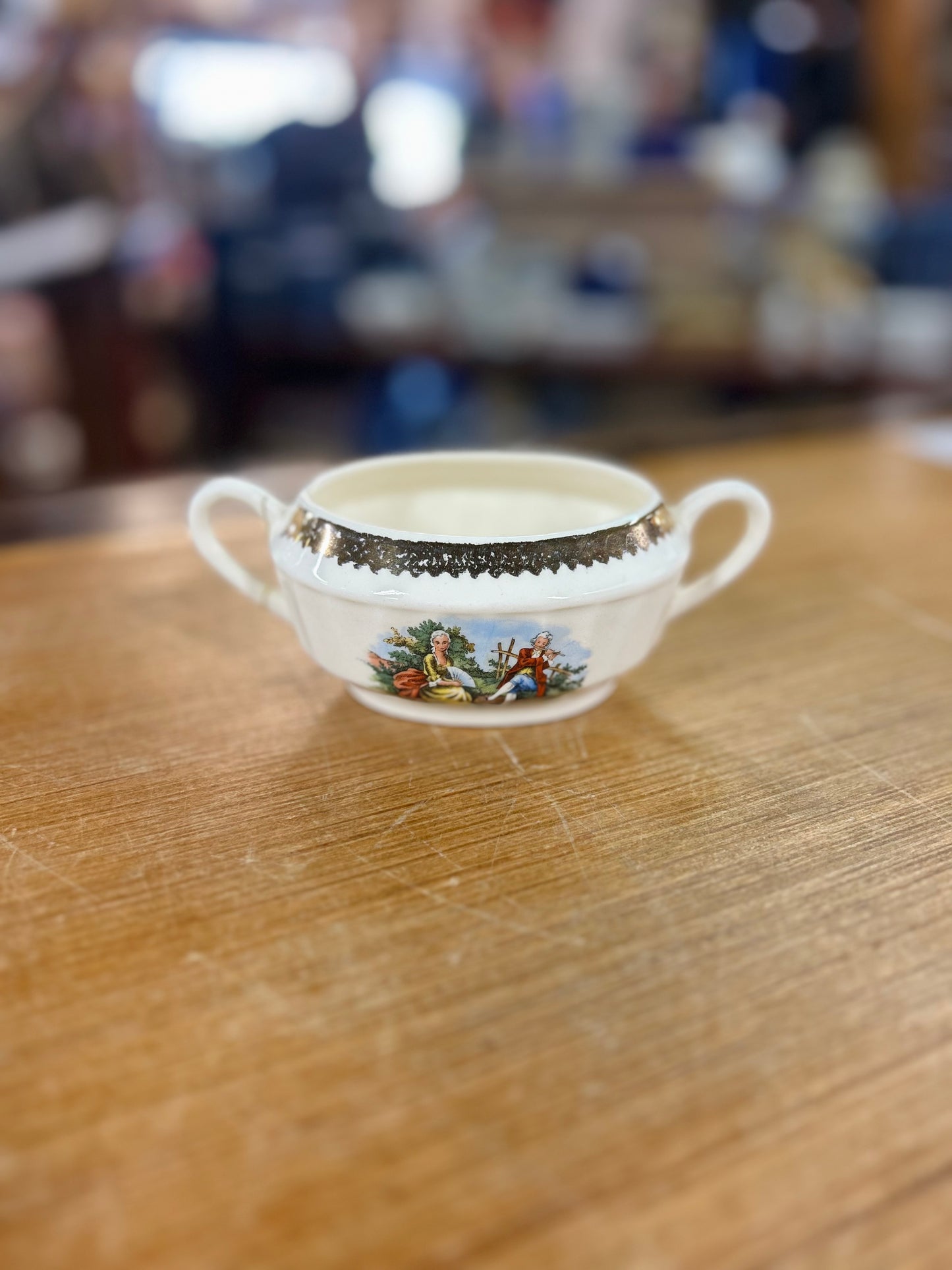 Vintage Crest-O-Gold Sabin Warranted 22k Gold Plated Gravy and Sugar Bowl