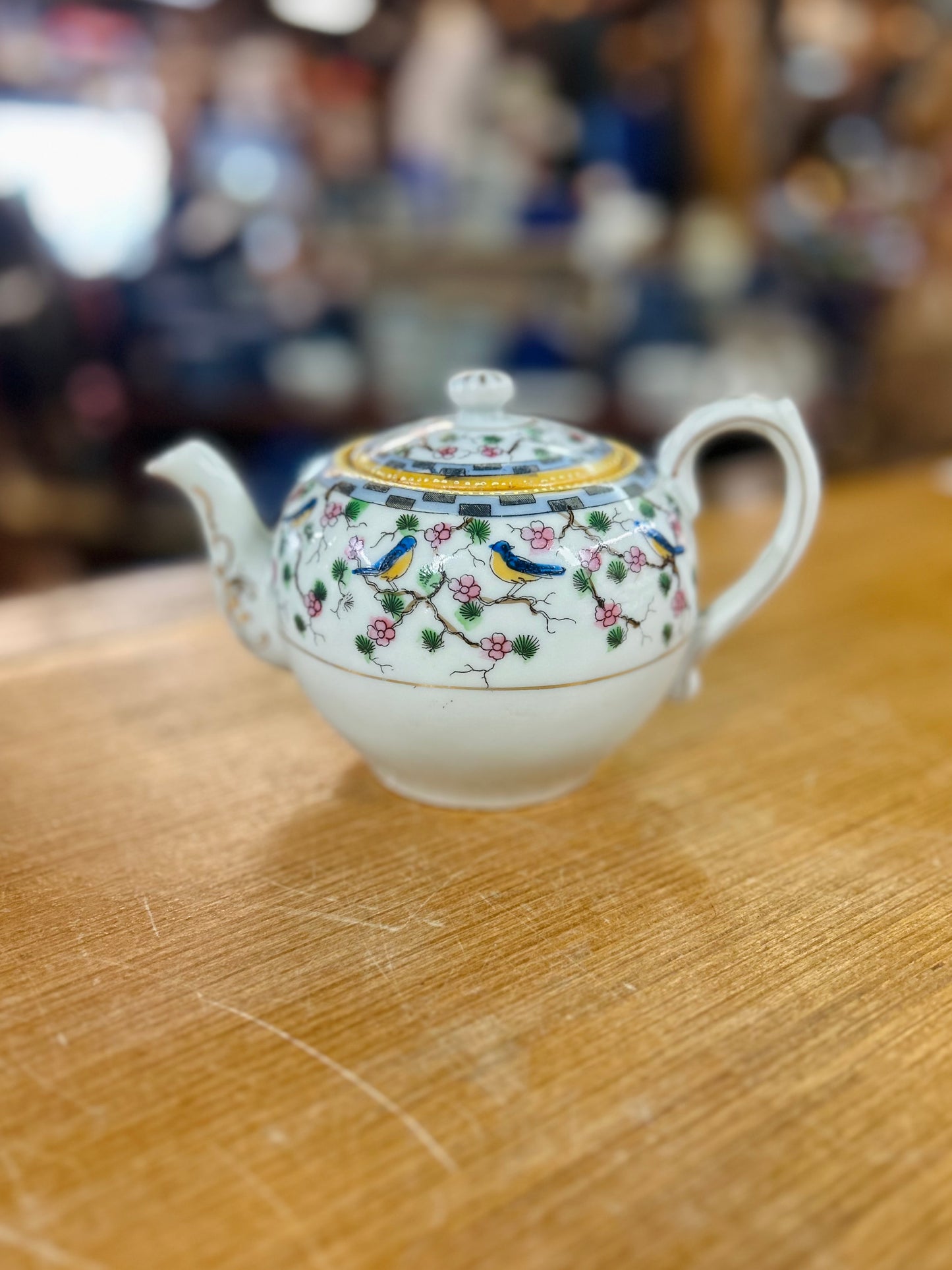 Vintage Handpainted Nippon Floral Teapot