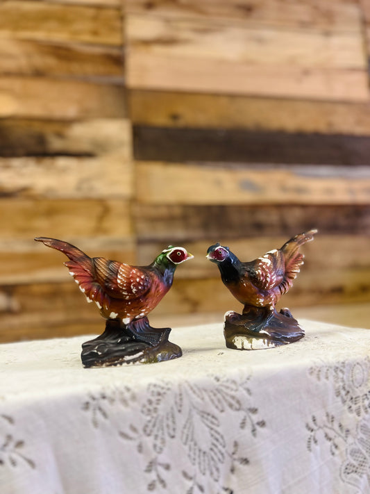 Vintage Set of Two Pheasants