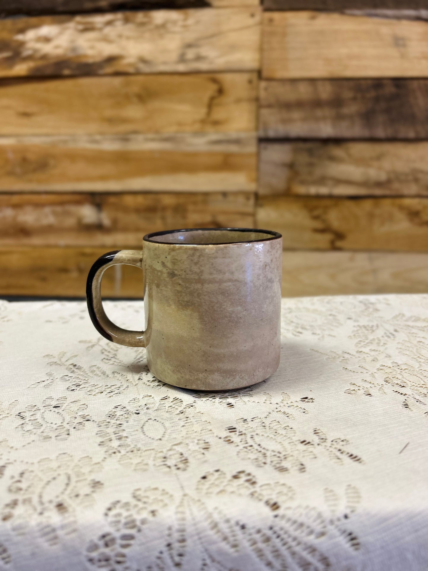 Vintage Hand Painted Sunnycraft Soneware Flower Mug