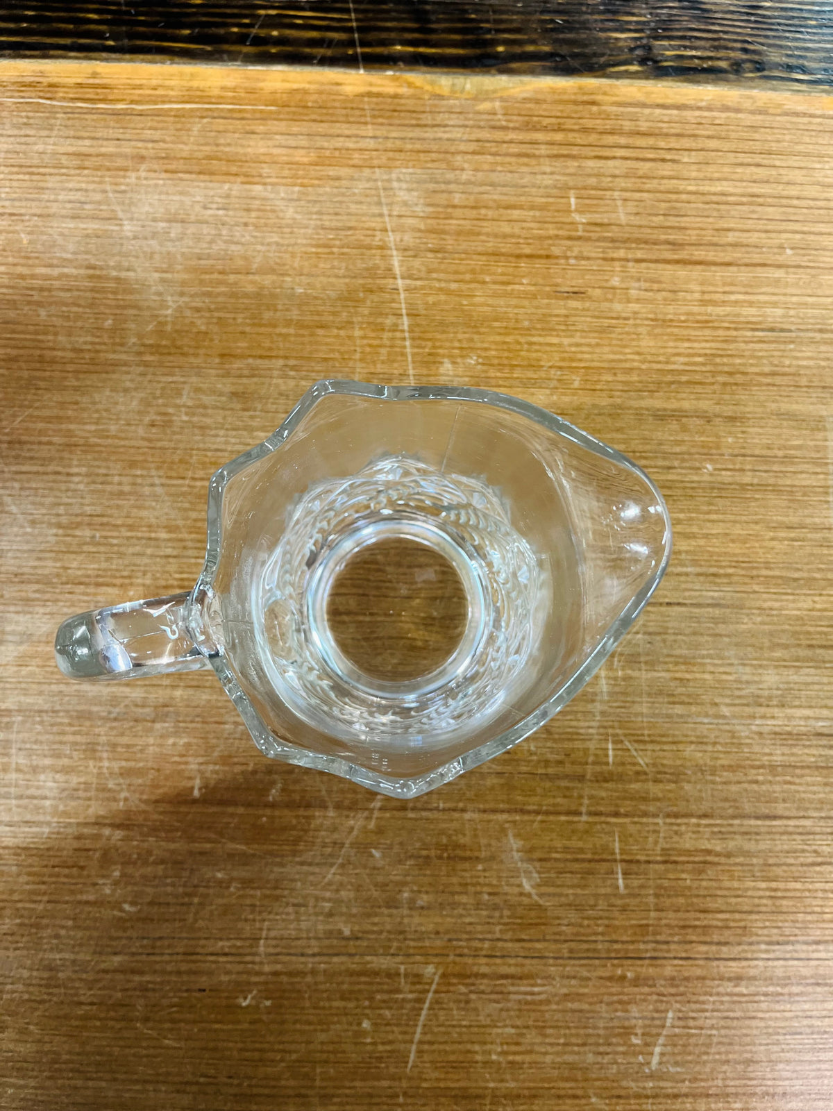 Vintage Clear Pressed Glass Pitcher