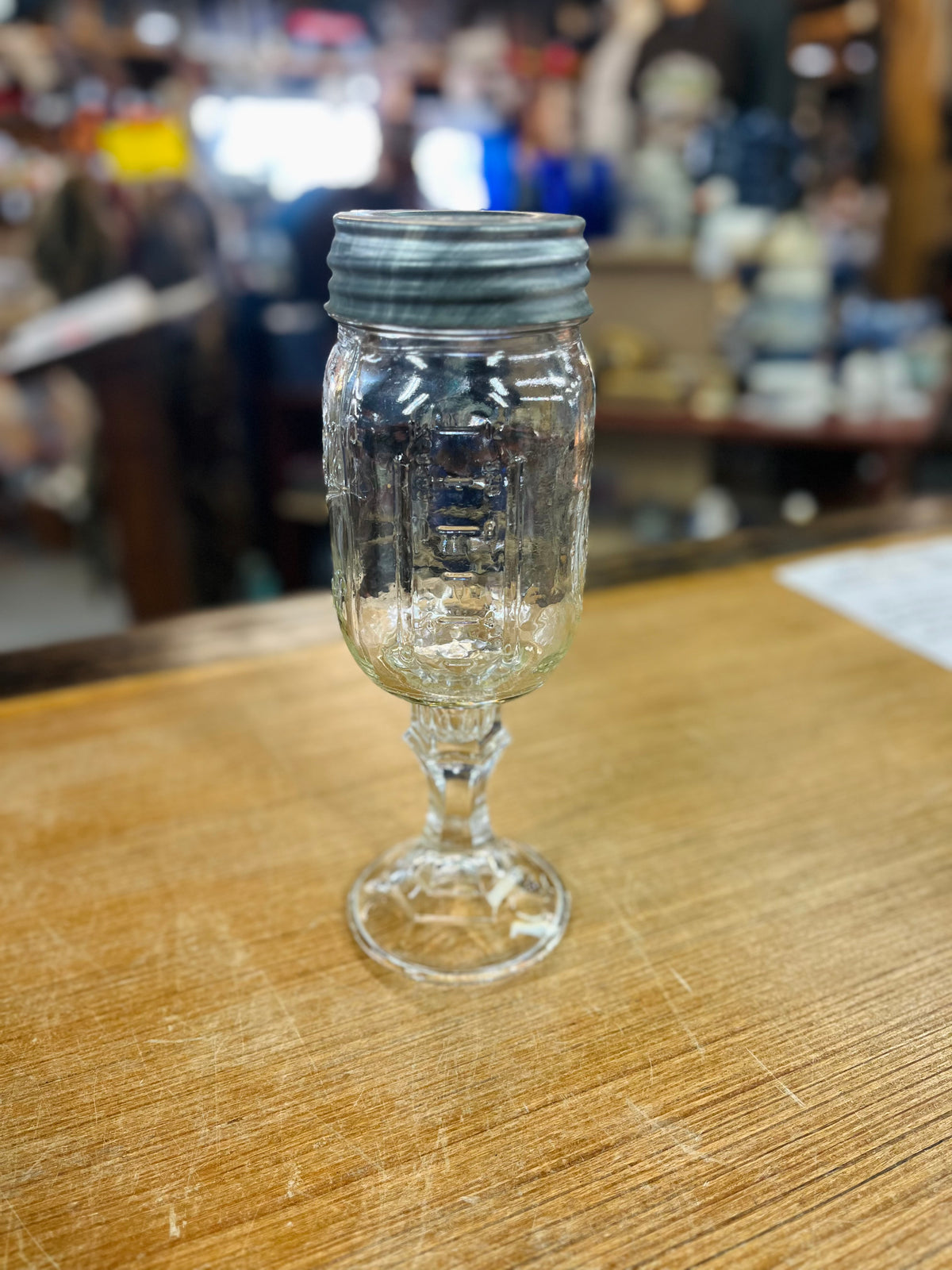 Vintage Pedistal Ball Mason Jar