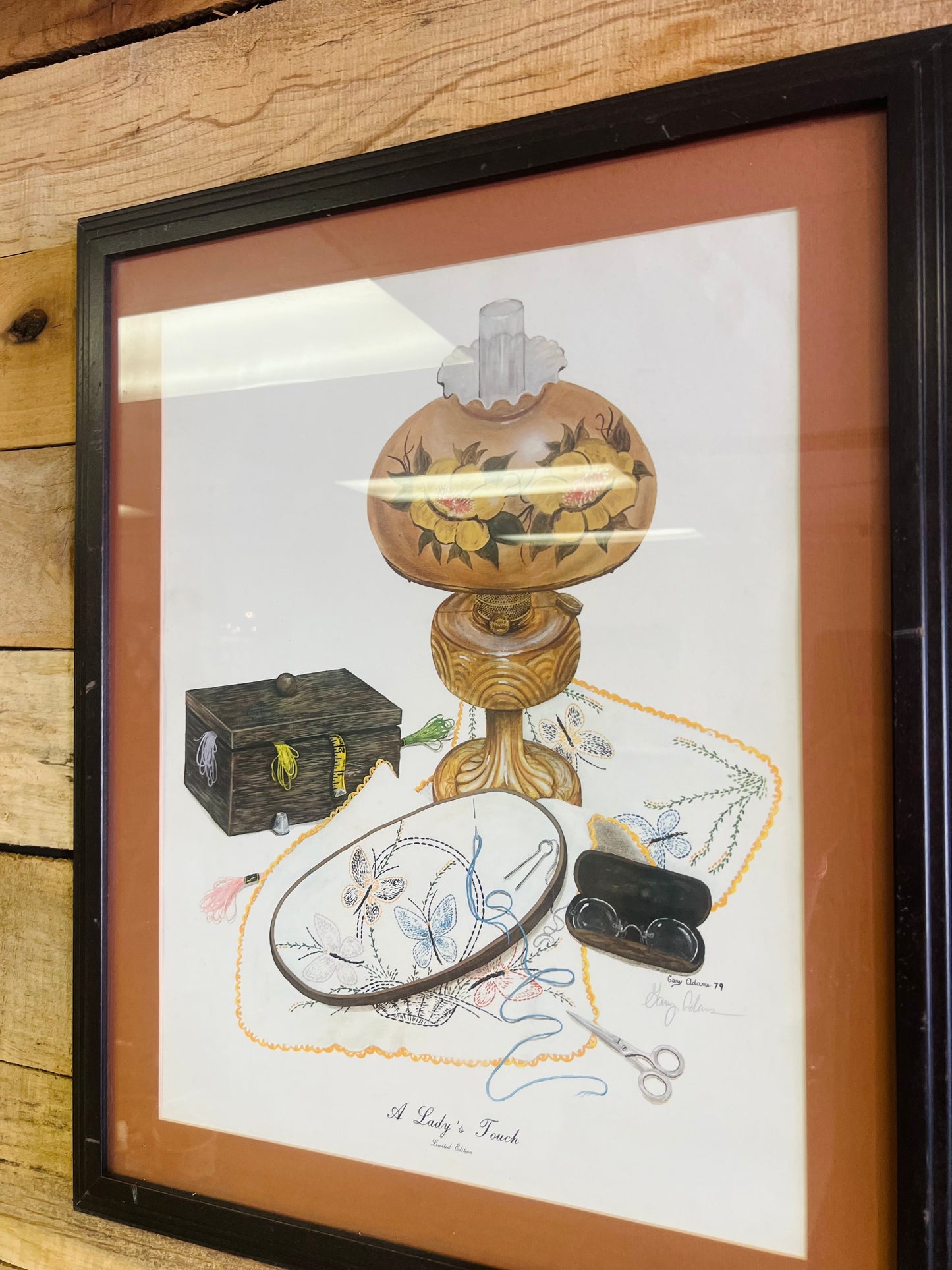 Vintage ''A Lady's Touch'' Frame By a Kentucky Artist