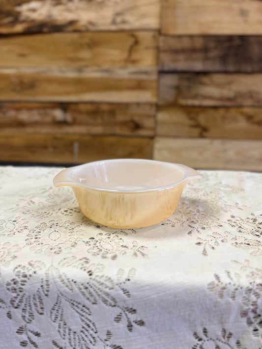 Vintage Fire-King Glass Peach Colored Small Bowl