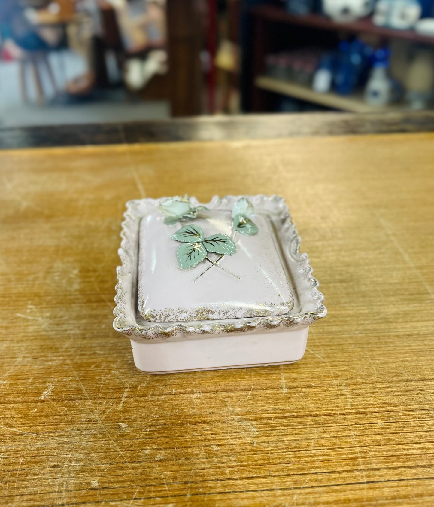 Vintage Pink Trinket Box