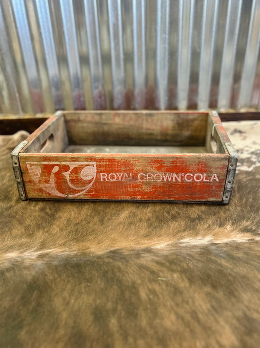 Vintage 1976 "RC" Royal Crown Cola Wood Crate