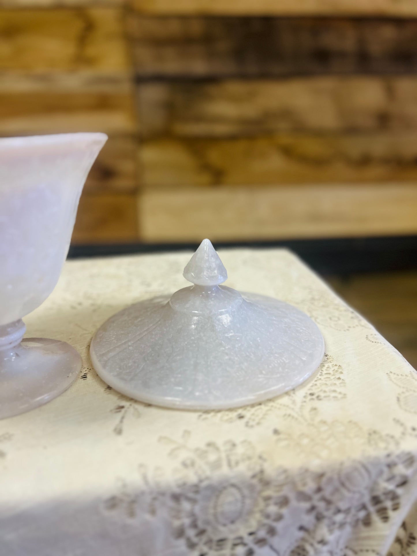 Vintage White Candy Dish