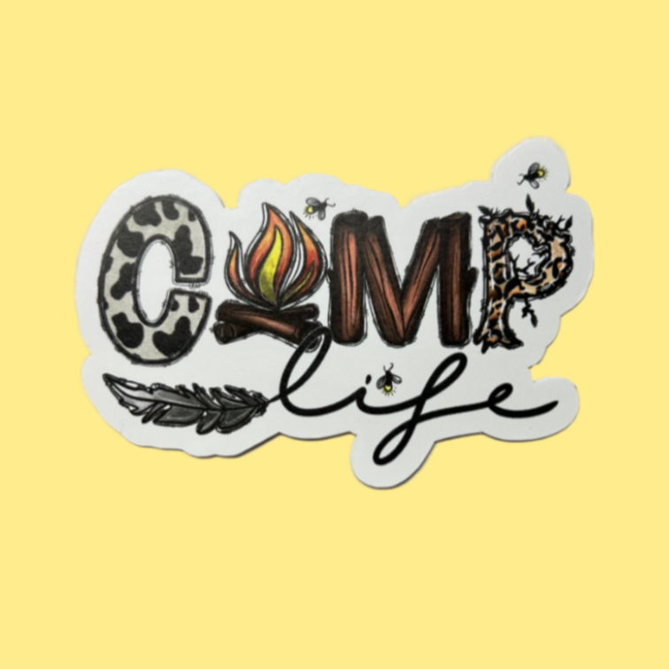 Camp Life Western Sticker