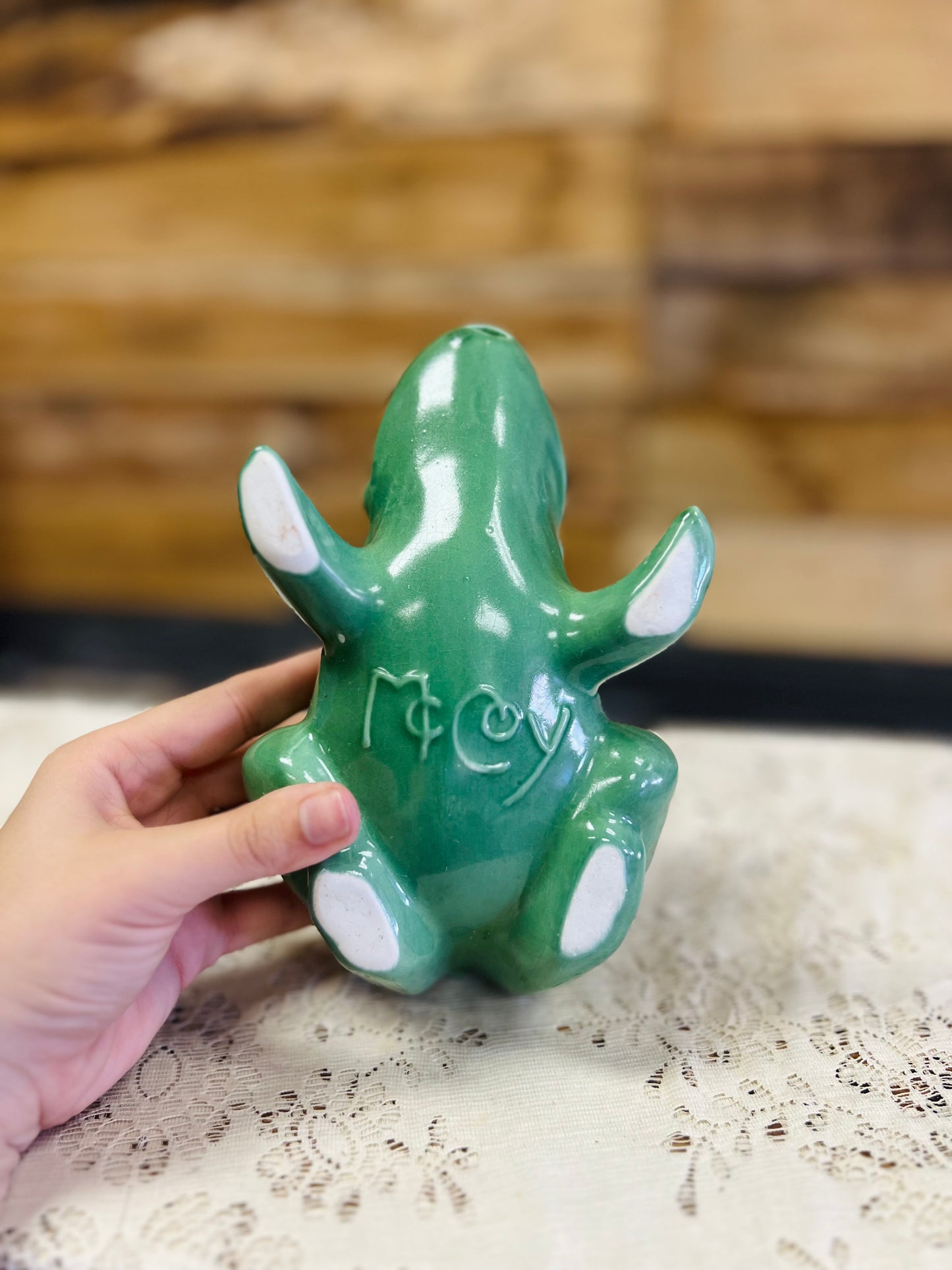 Vintage McCoy Ceramic Frog Watering Can