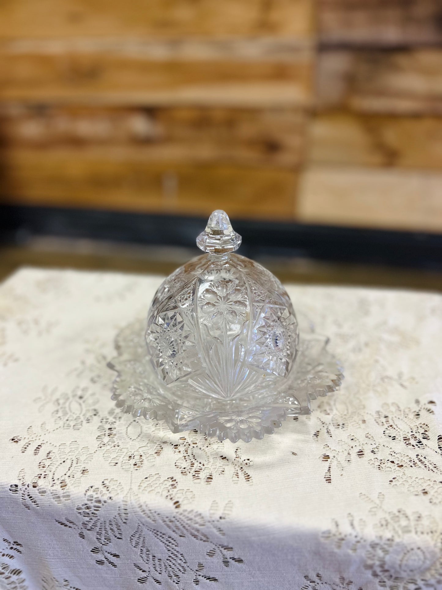 Vintage Imperial Glass La Rochelle Butter Dish